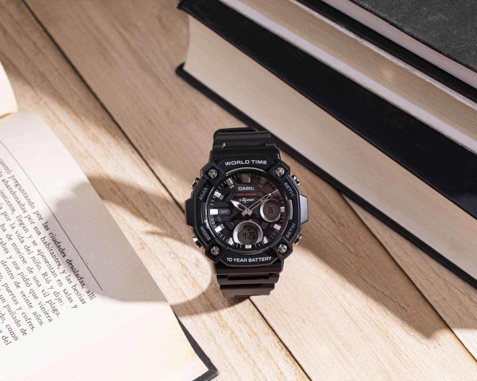 Foto 3 pulgar | Foto 2 | Reloj para Hombre Casio AEQ-120W-1AVCF Negro