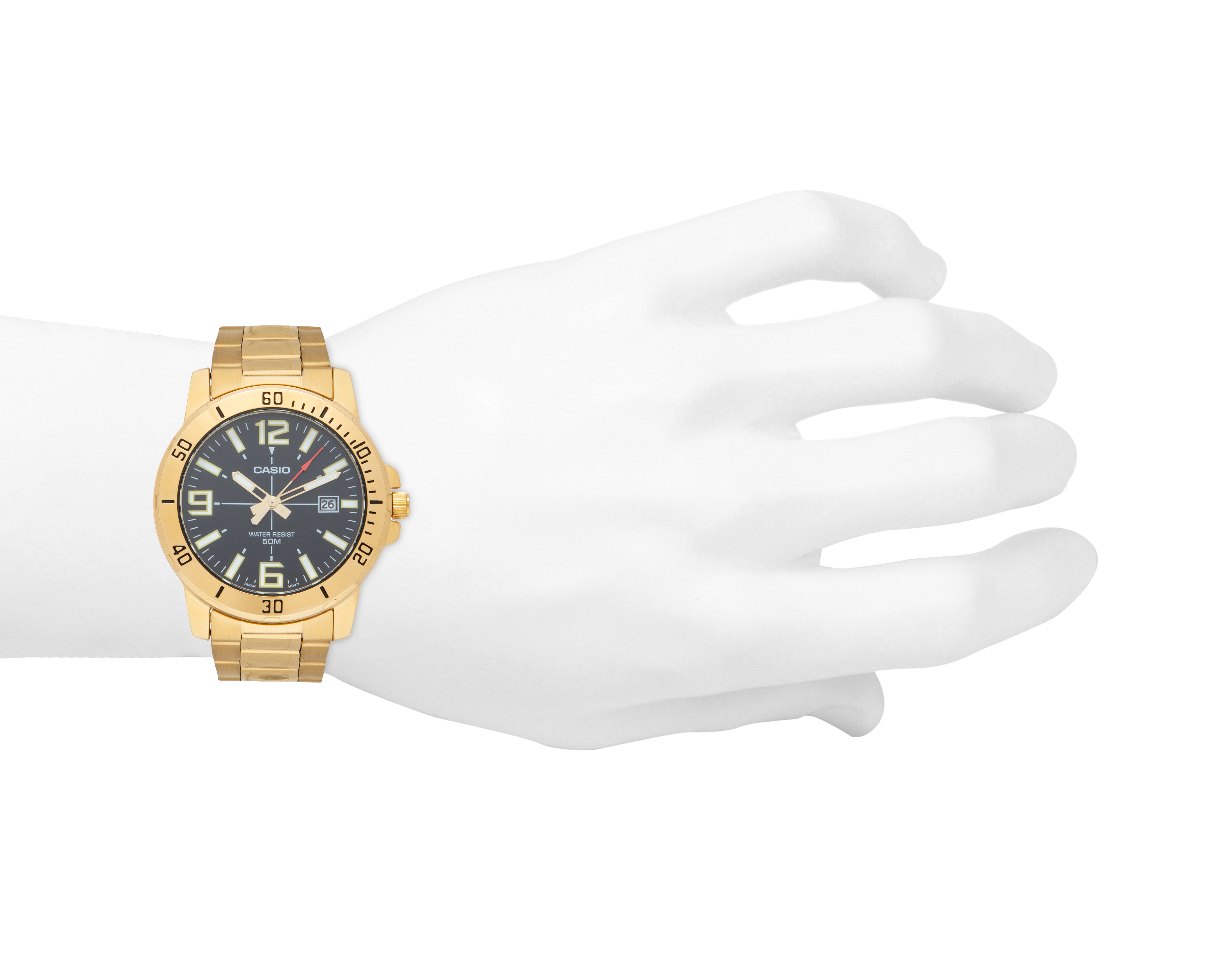 Foto 5 pulgar | Foto 4 | Reloj para Hombre Casio MTP-VD01G-1BVCF Dorado