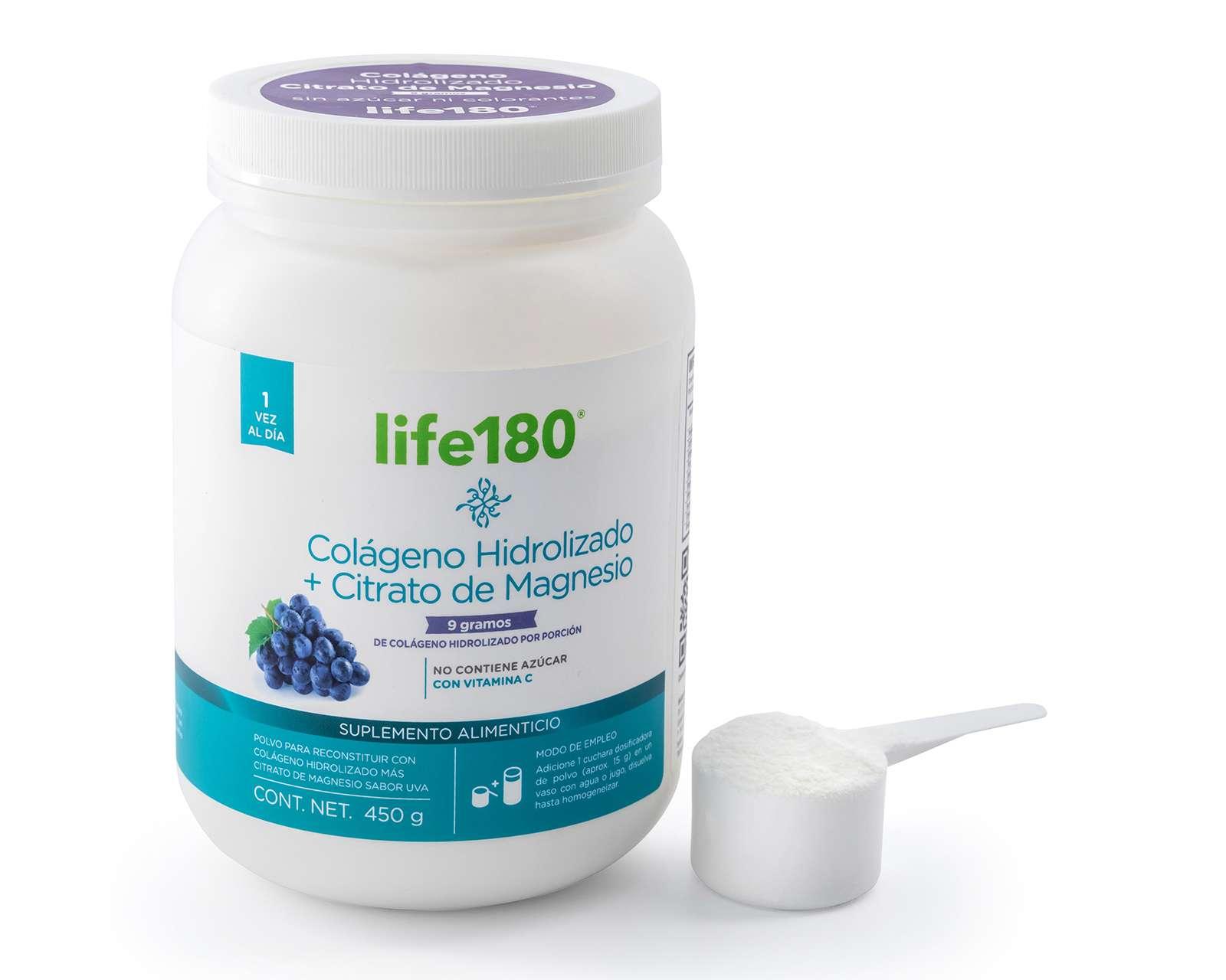 Foto 2 | Foto 2 | Suplemento Alimenticio Life 180 Colágeno Hidrolizado y Citrato de Magnesio 450 g