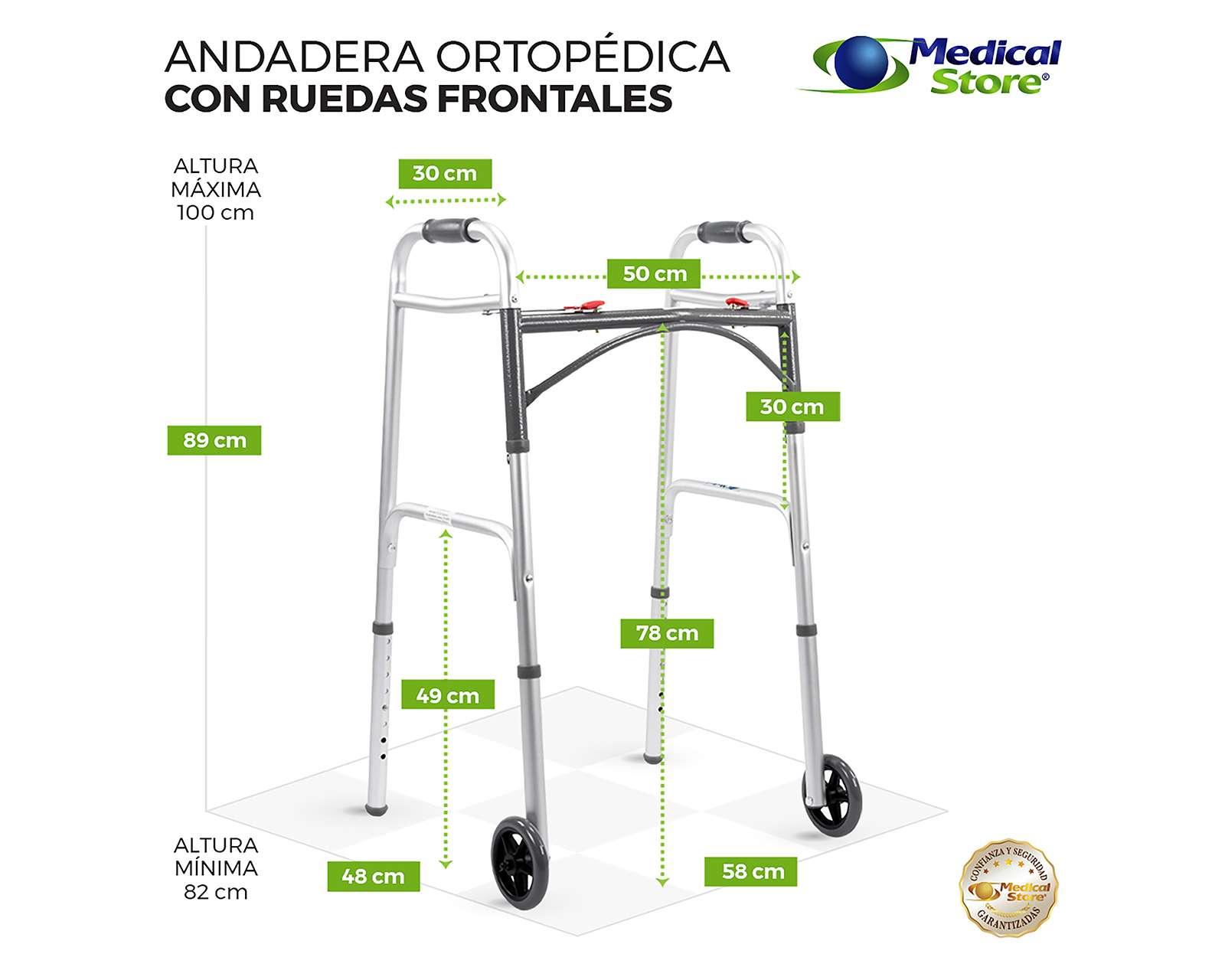 Foto 9 | Foto 9 | Andadera de Aluminio Medical Store Ajustable 8 Niveles de Altura