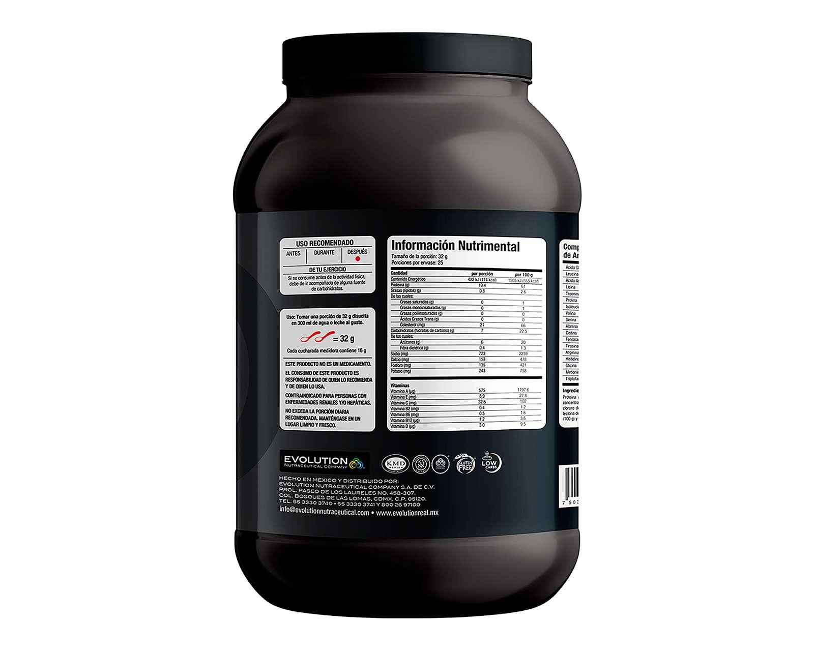 Foto 2 | Foto 2 | Proteína de Suero de Leche Evolution WP60 Sabor Chocolate sin Gluten 800 g