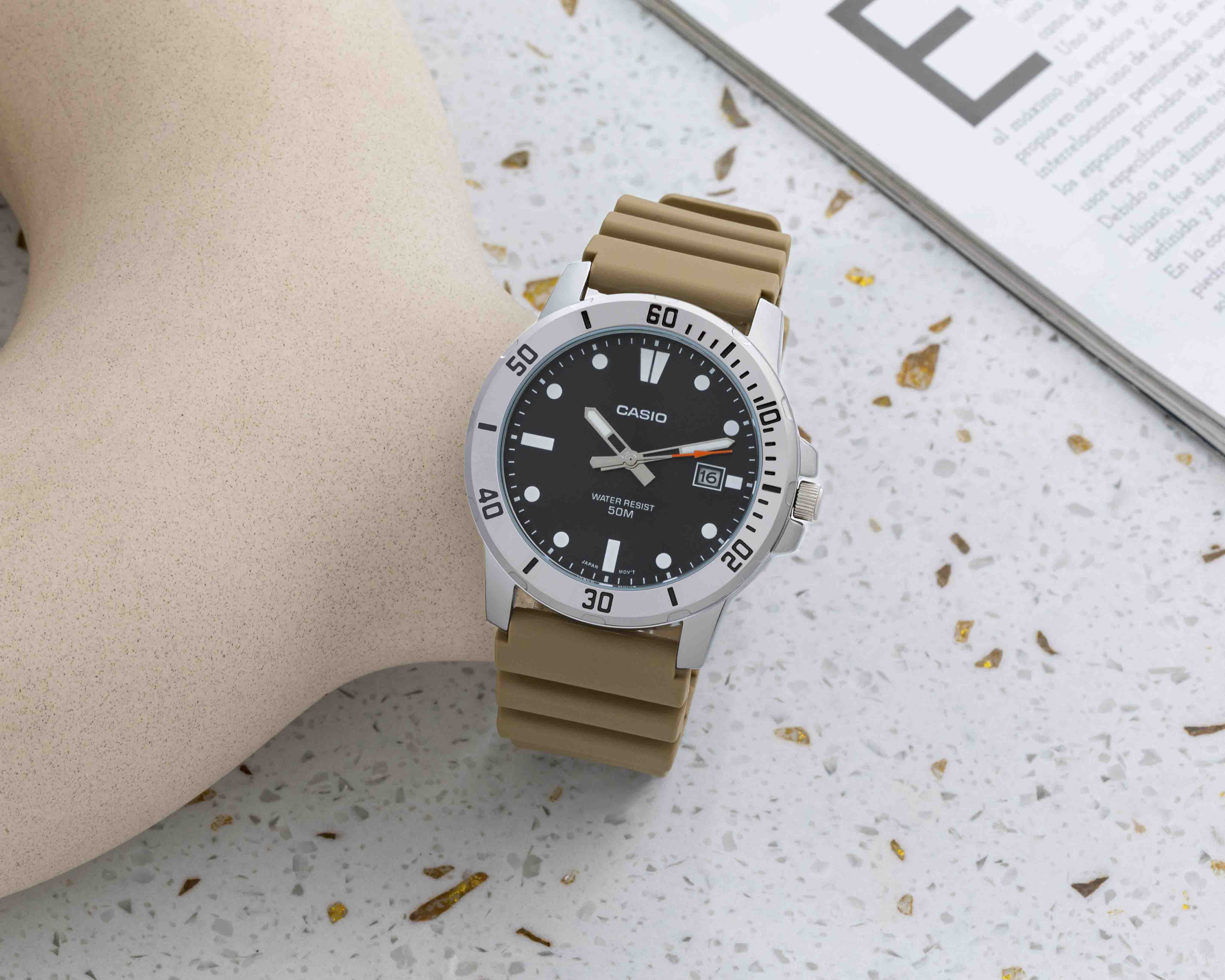 Foto 7 pulgar | Foto 6 | Reloj para Hombre Casio MTP-VD01-5EVCF Café