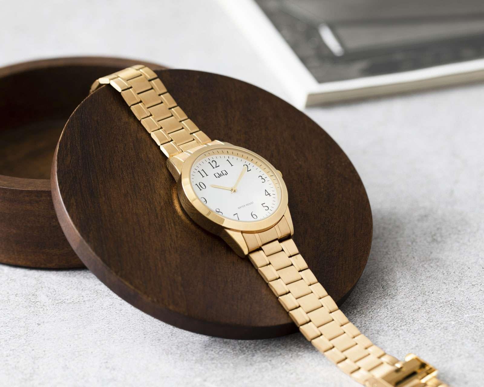 Foto 5 | Foto 5 | Reloj Q&Q C00A-006PY Dorado