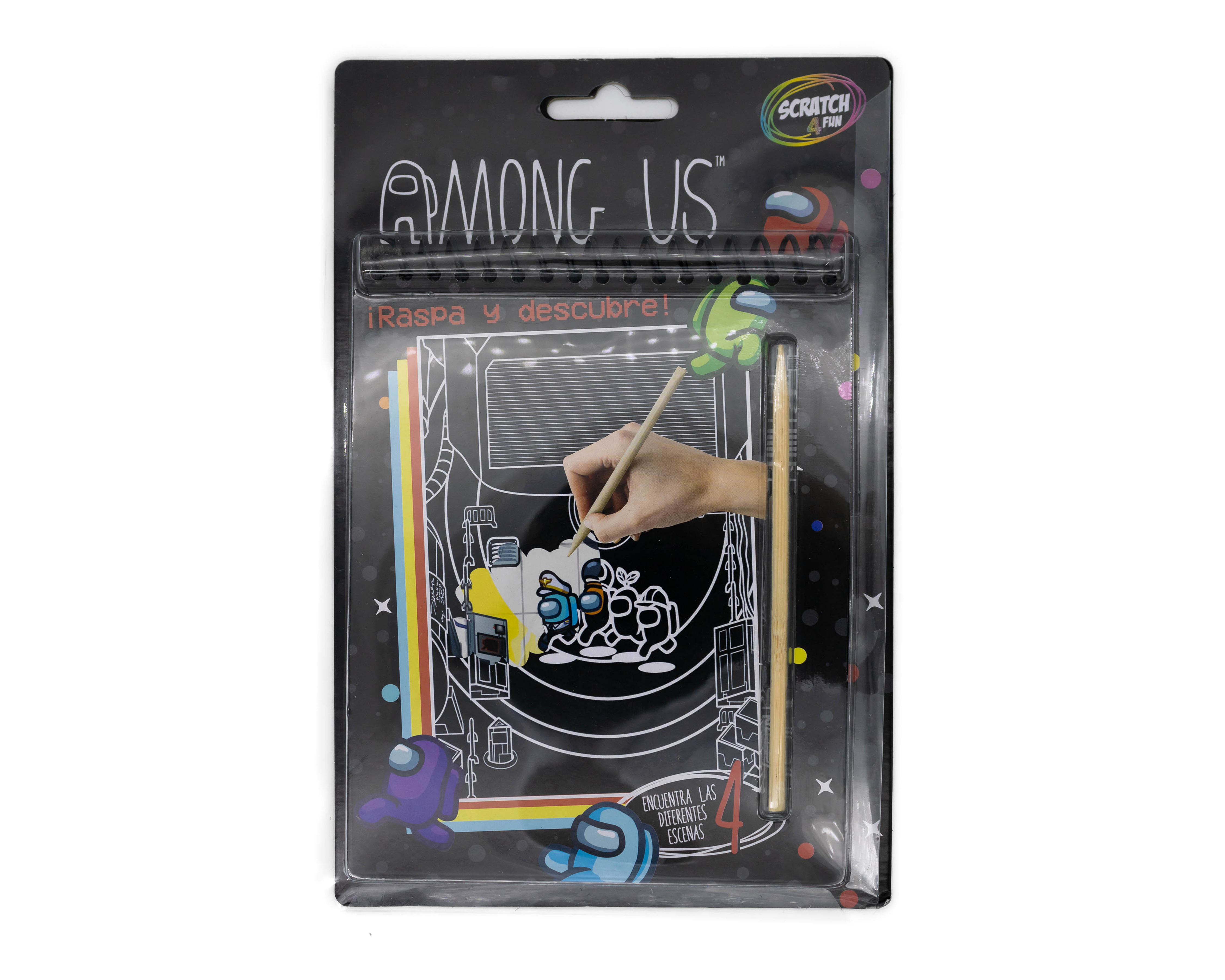 Cuaderno Scratch 4 Fun Raspa y Descubre Among Us