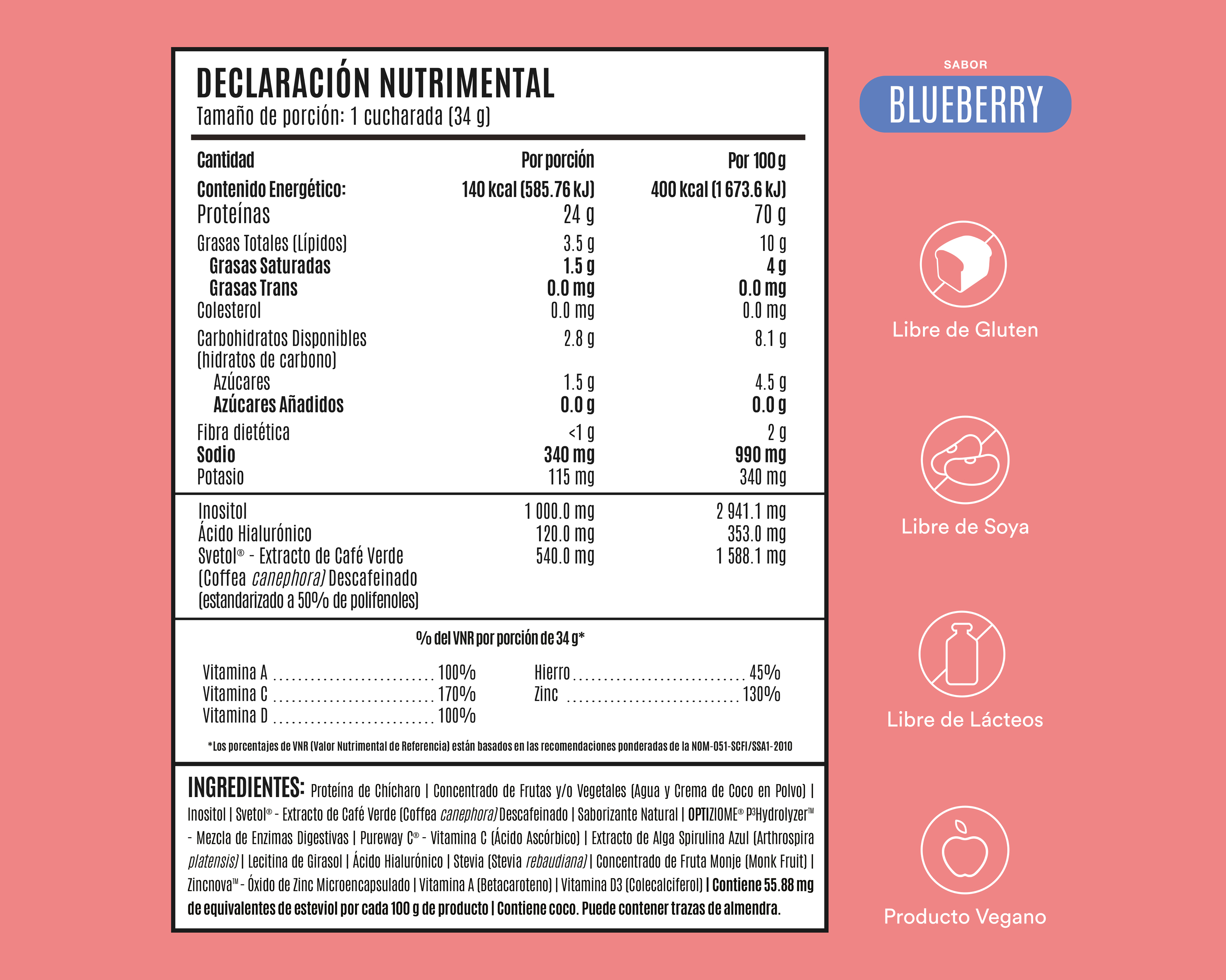 Foto 5 pulgar | Foto 4 | Proteína Vegetal Birdman Fitmingo Sabor Blueberry 1.02 kg