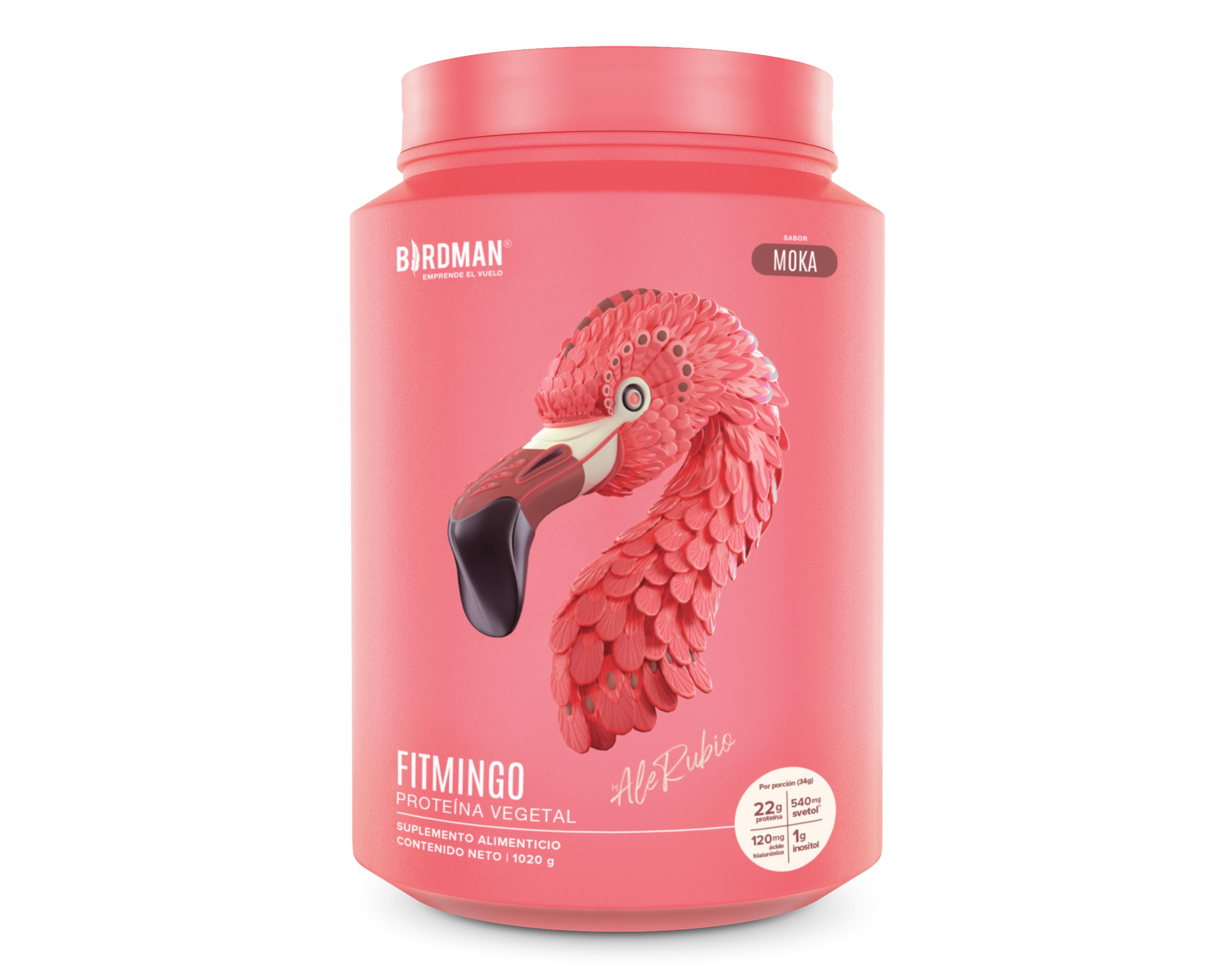 Proteína Vegetal Birdman Fitmingo Sabor Moka 1.02 kg