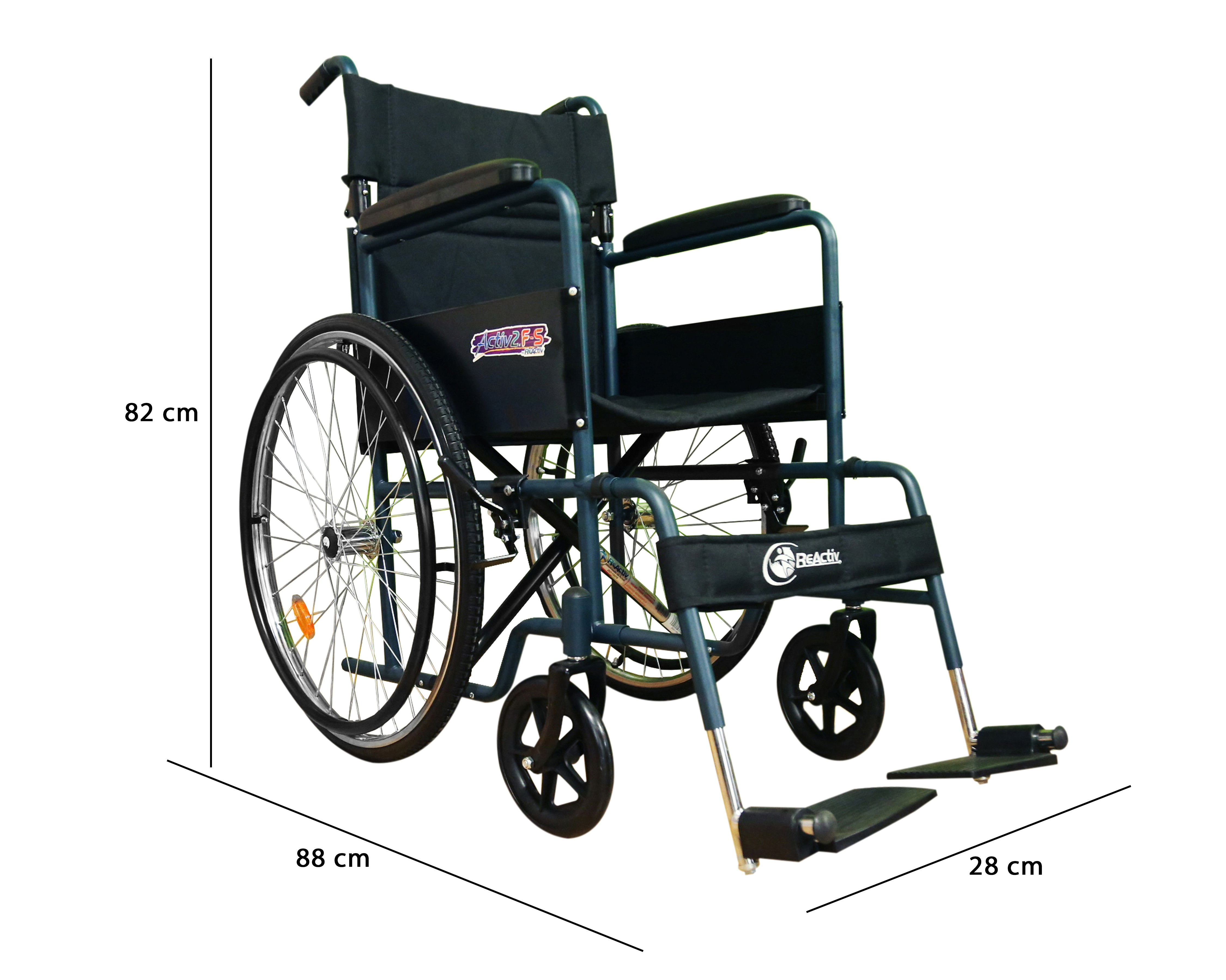 Foto 5 | Foto 5 | Silla de Ruedas Reactiv Plegable con Descansapiés Desmontable