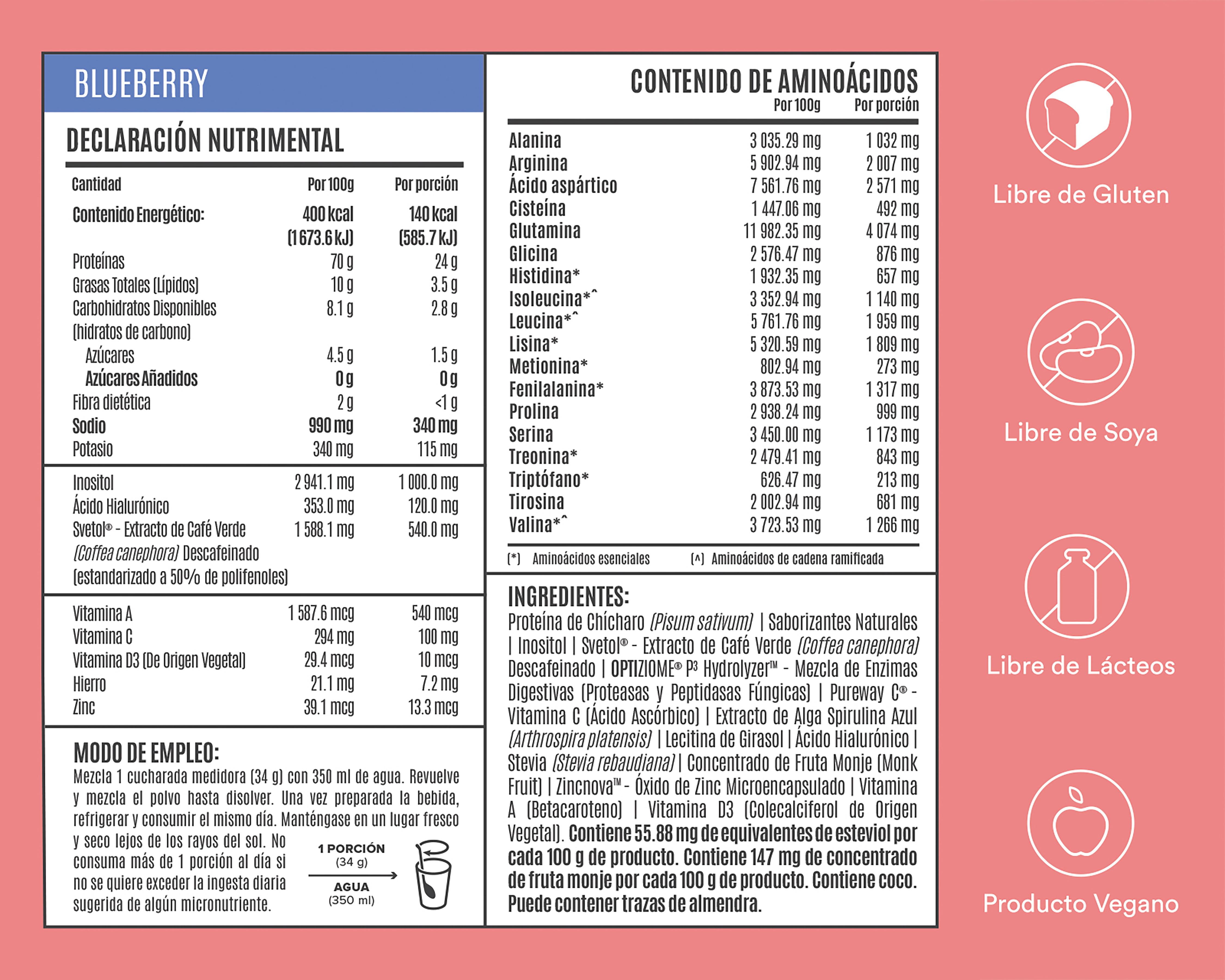 Foto 3 | Foto 3 | Proteína Vegetal Birdman Fitmingo Sabor Blueberry 510 g