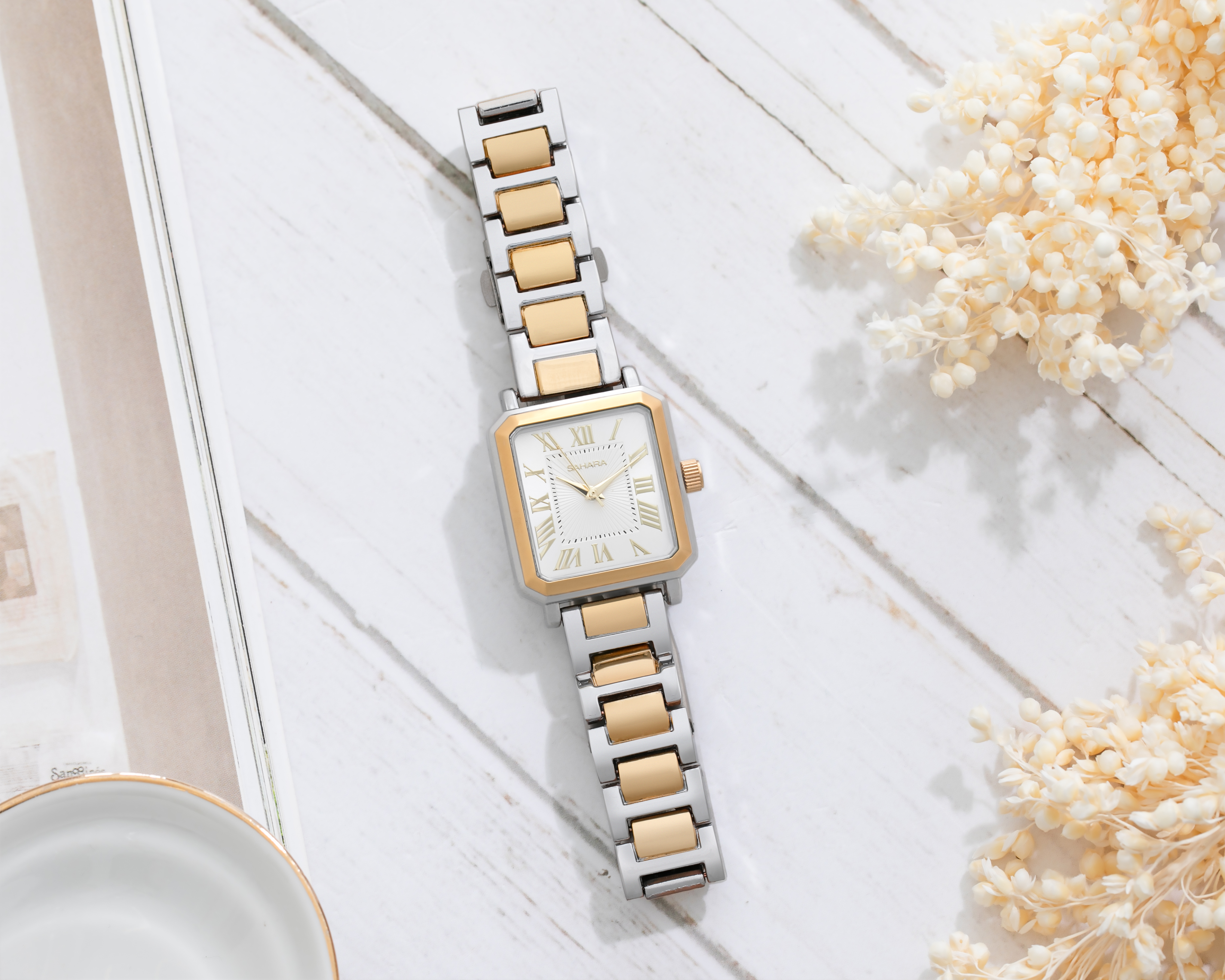 Foto 7 pulgar | Foto 6 | Reloj para Mujer Sahara SA001CA Dorado-Plateado