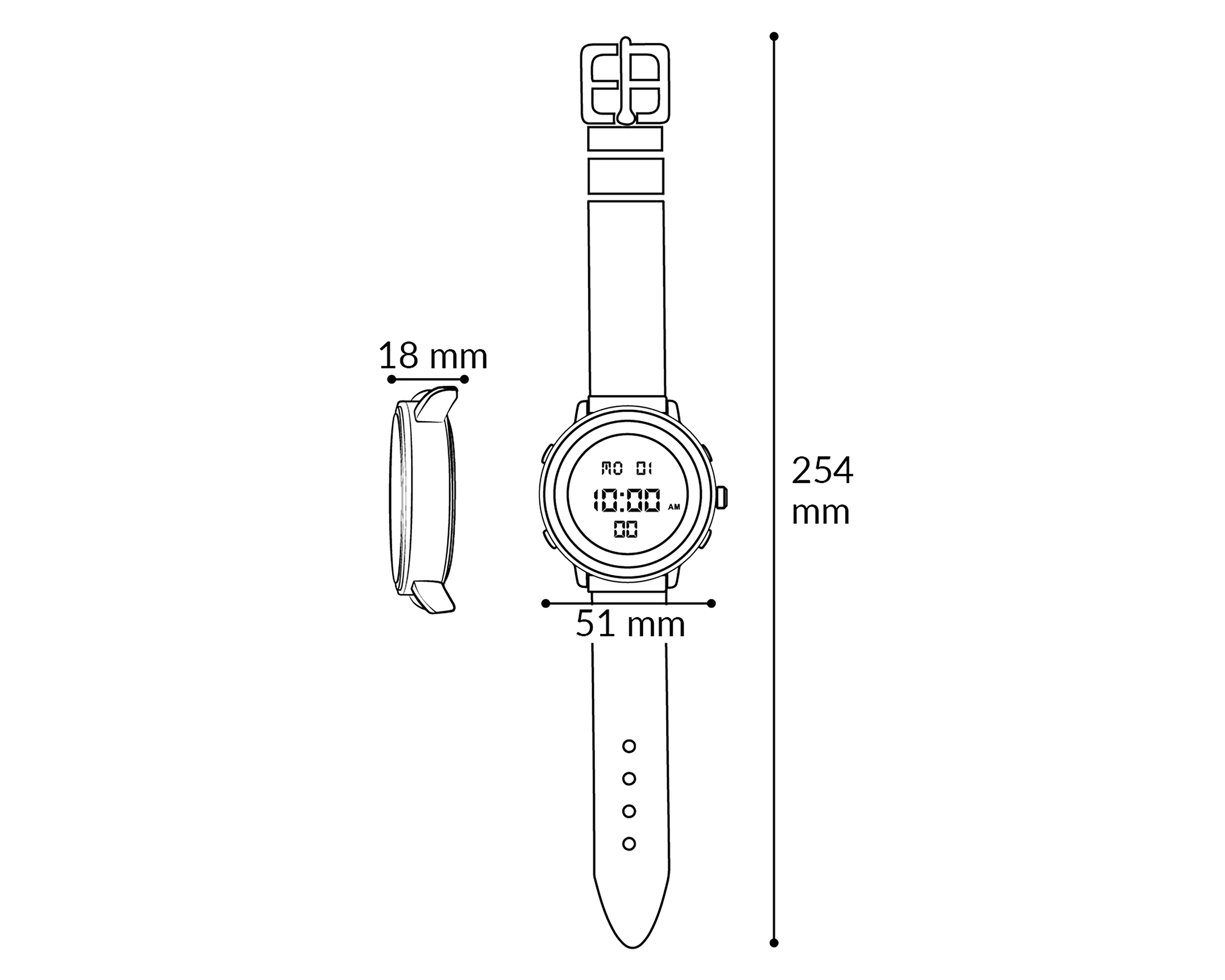 Foto 6 pulgar | Foto 5 | Reloj Refill  W-H9003 Negro