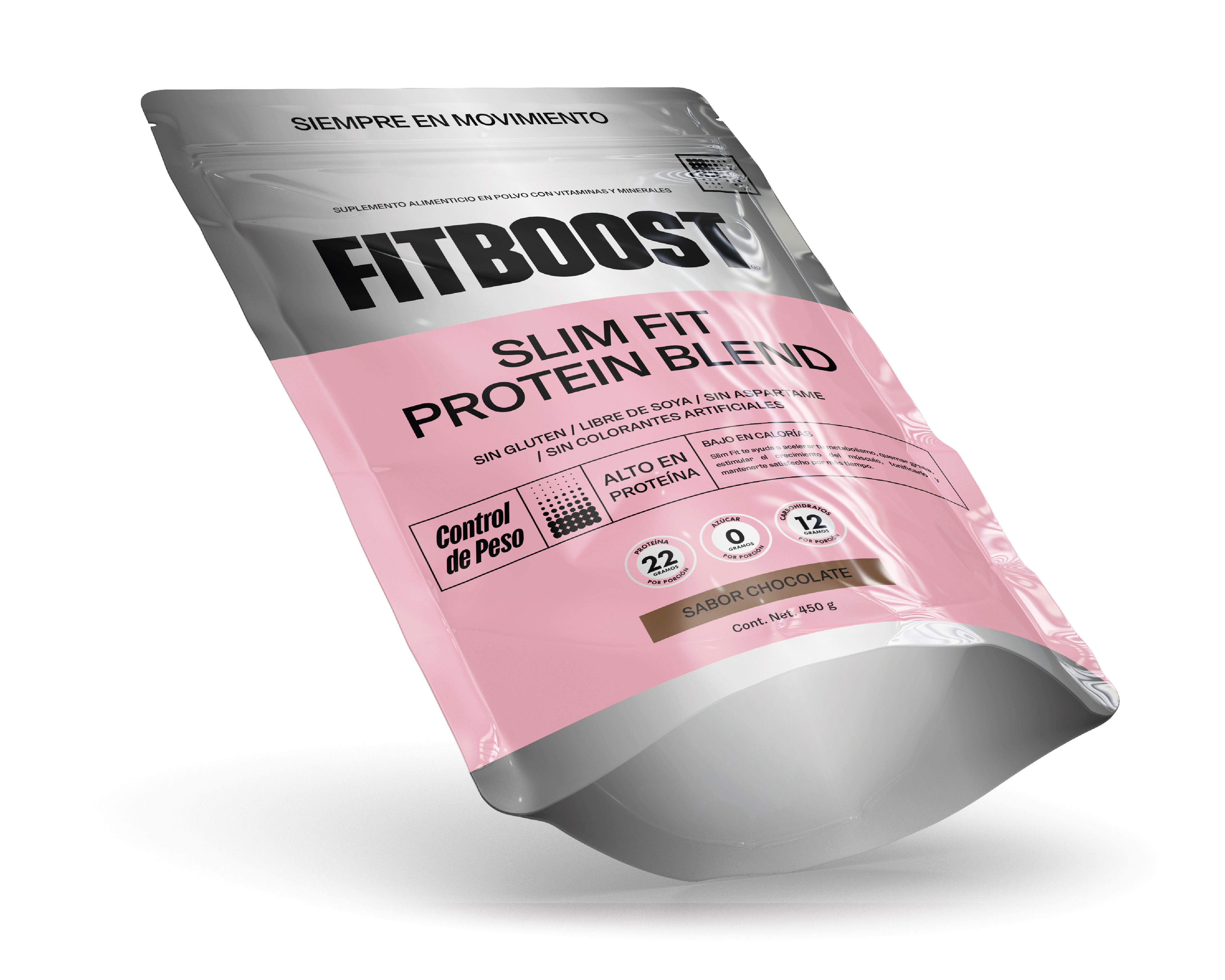 Foto 4 | Foto 4 | Proteína Fitboost Slim Fit Sabor Chocolate sin Gluten 450 g