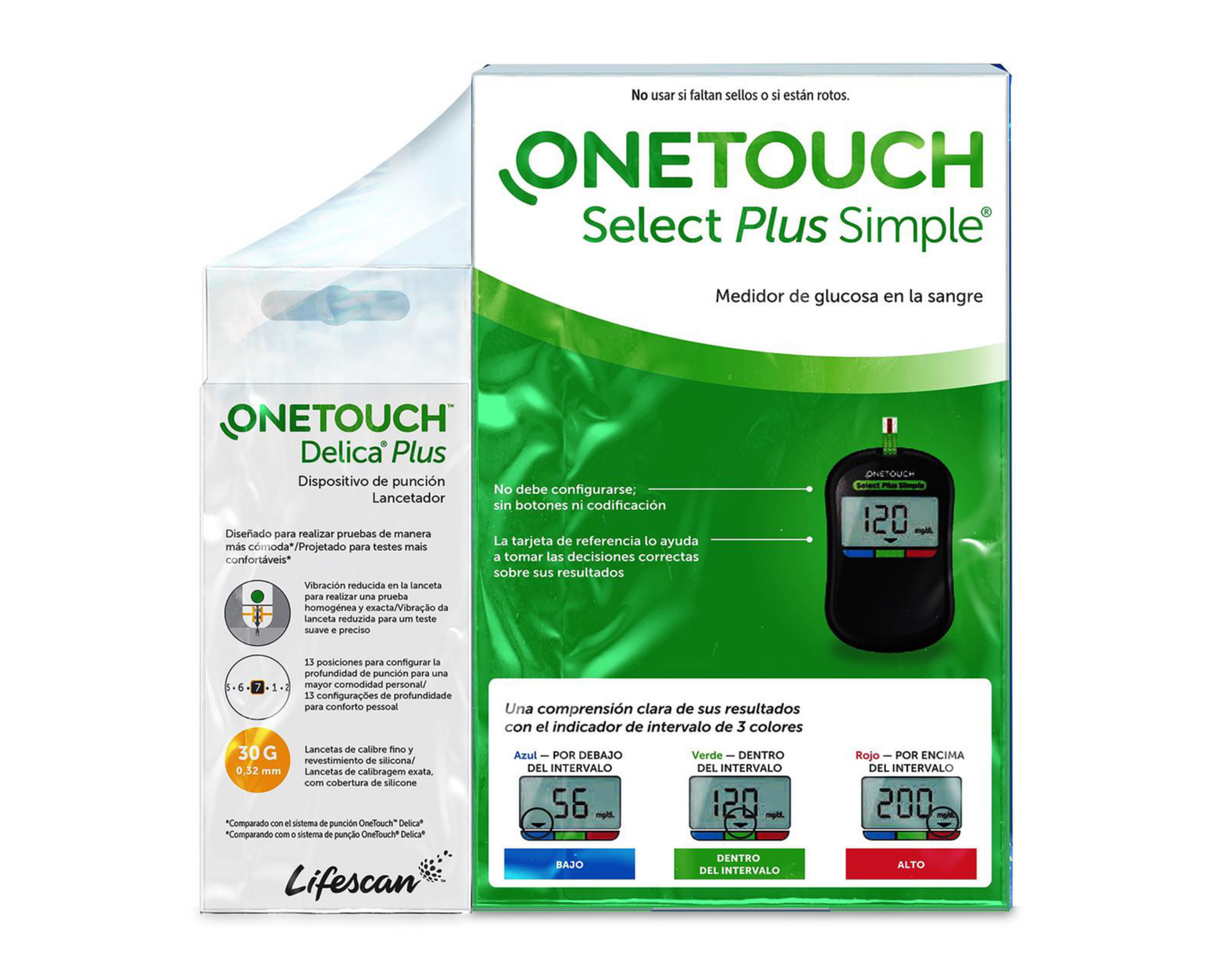Foto 3 | Foto 3 | Glucómetro One Touch Select Plus Simple con Tecnología ColorSure