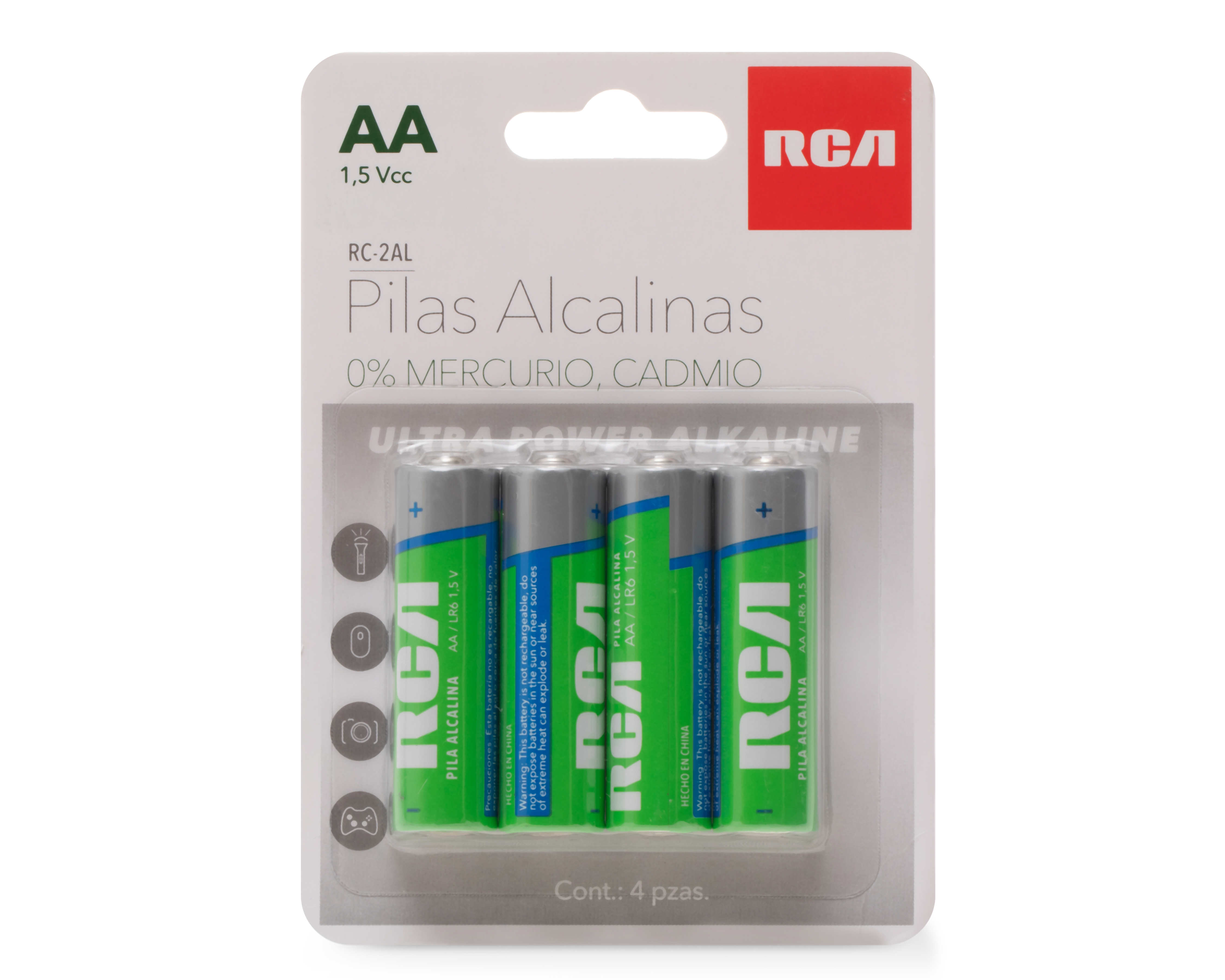 Batería RCA AA Alcalina 4 Piezas