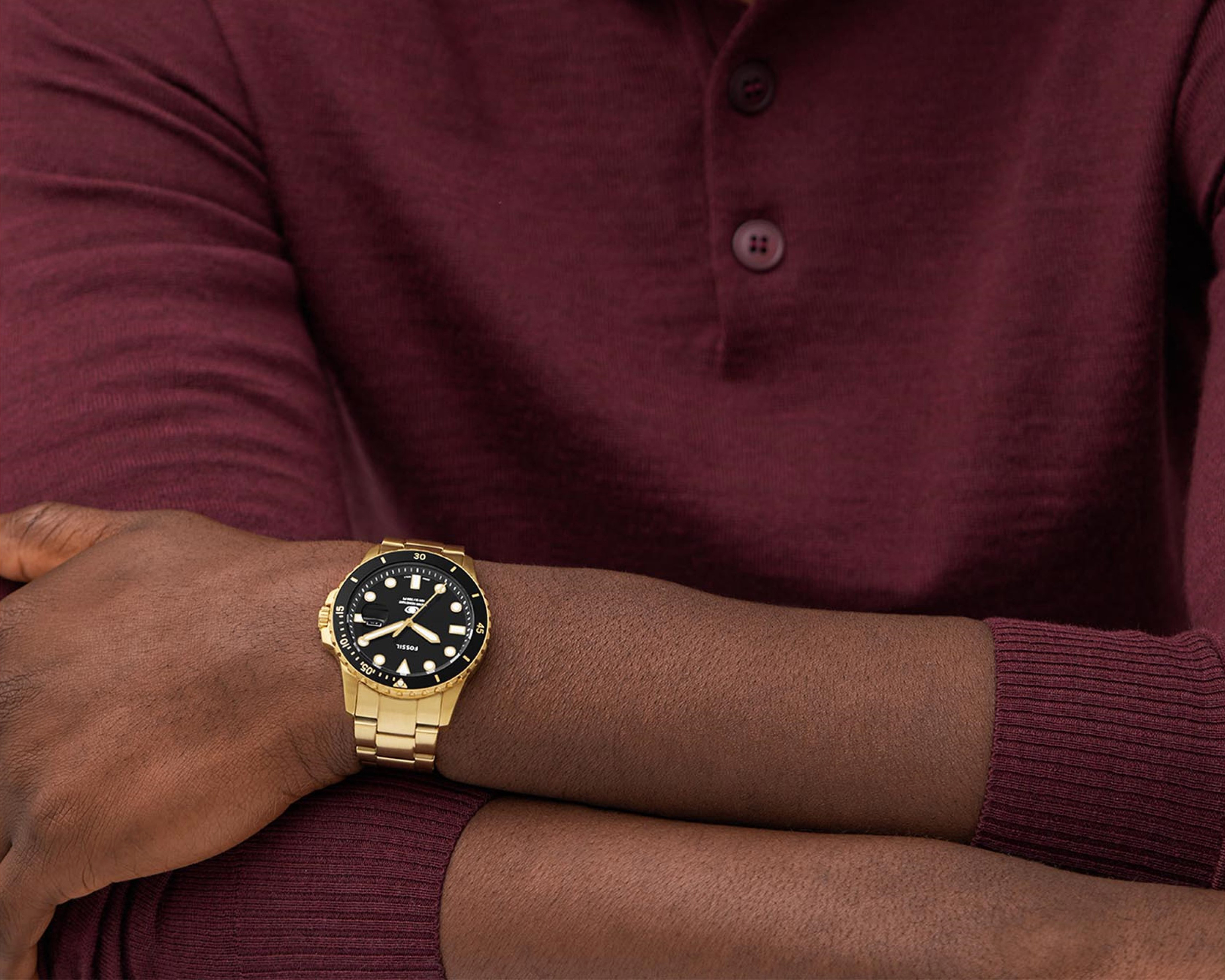 Foto 5 | Foto 5 | Reloj para Hombre Fossil FS6035 Dorado