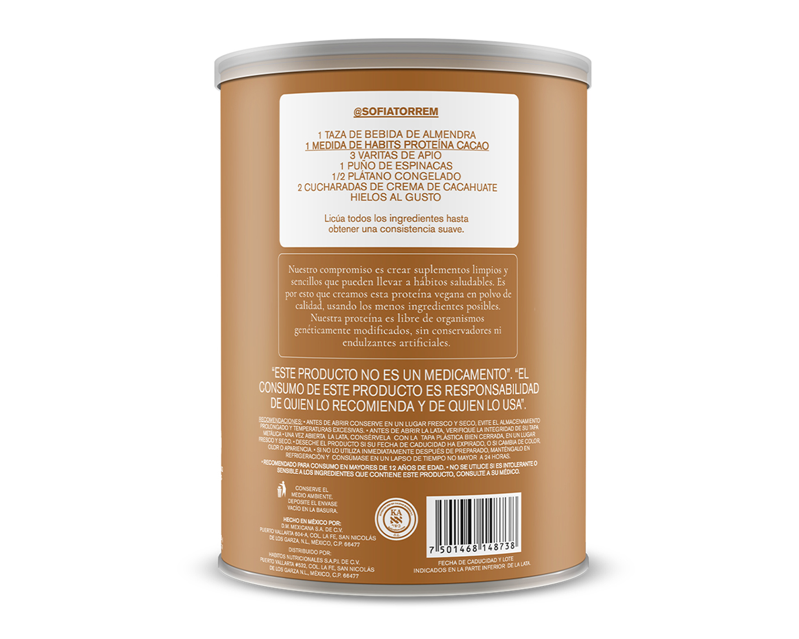 Foto 3 | Foto 3 | Proteína Vegetal Habits Sabor Cacao 488 g