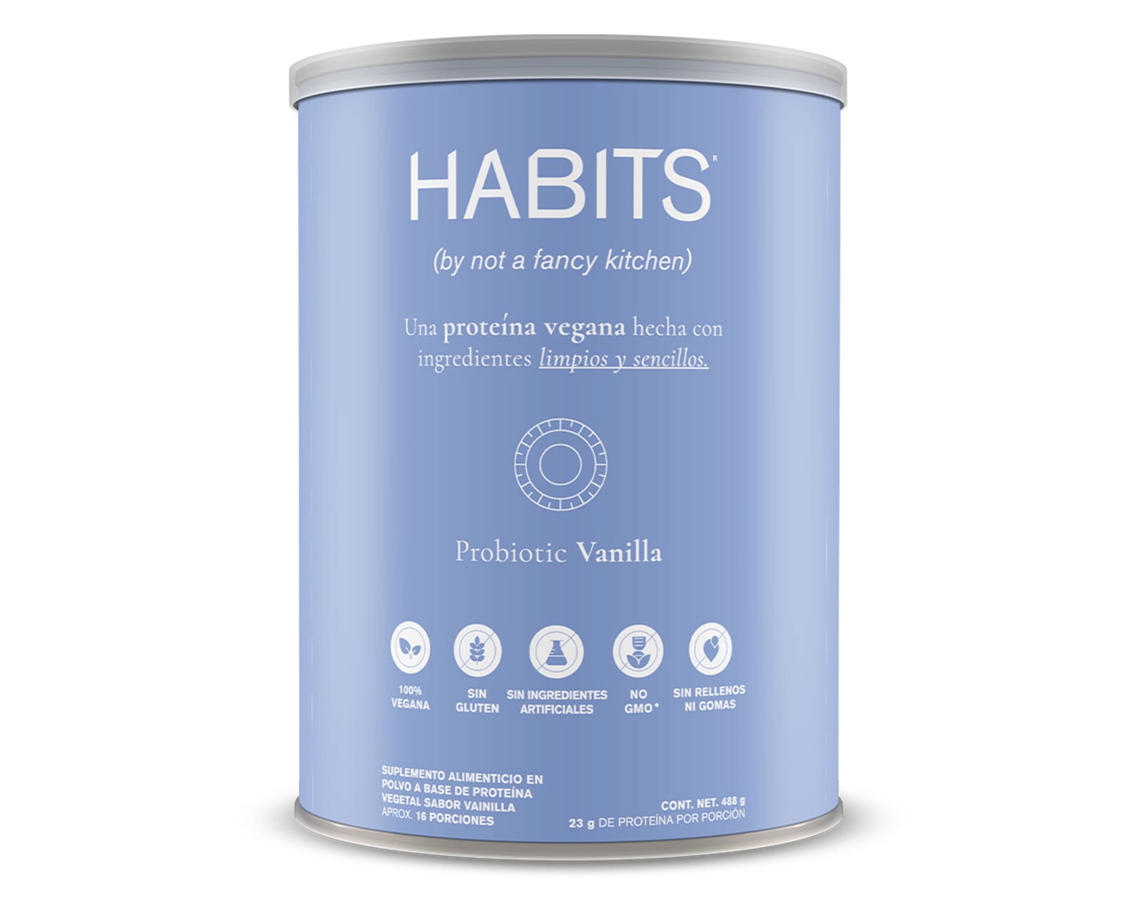 Proteína Vegetal Habits Sabor Vainilla 488 g