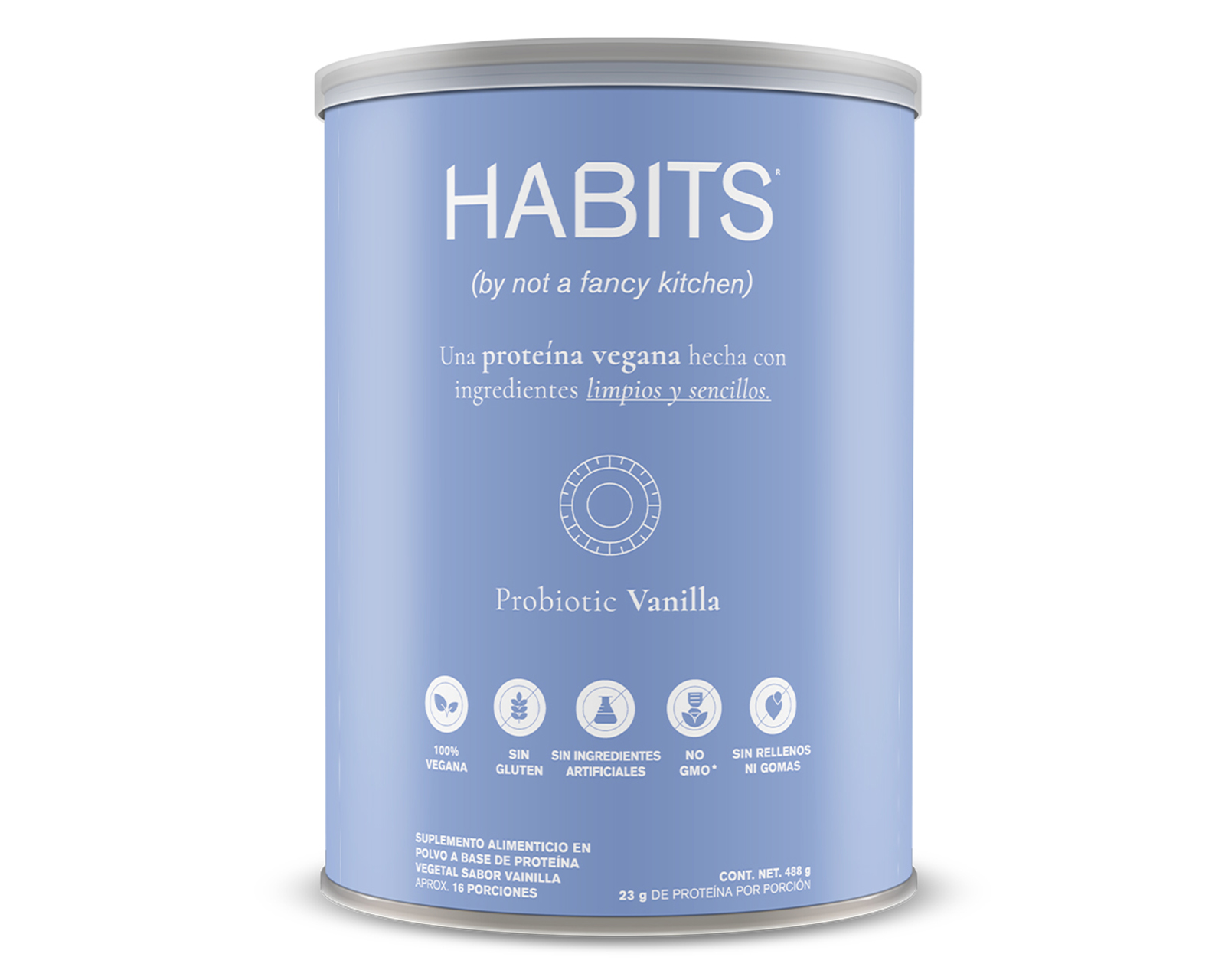 Proteína Vegetal Habits Sabor Vainilla 488 g