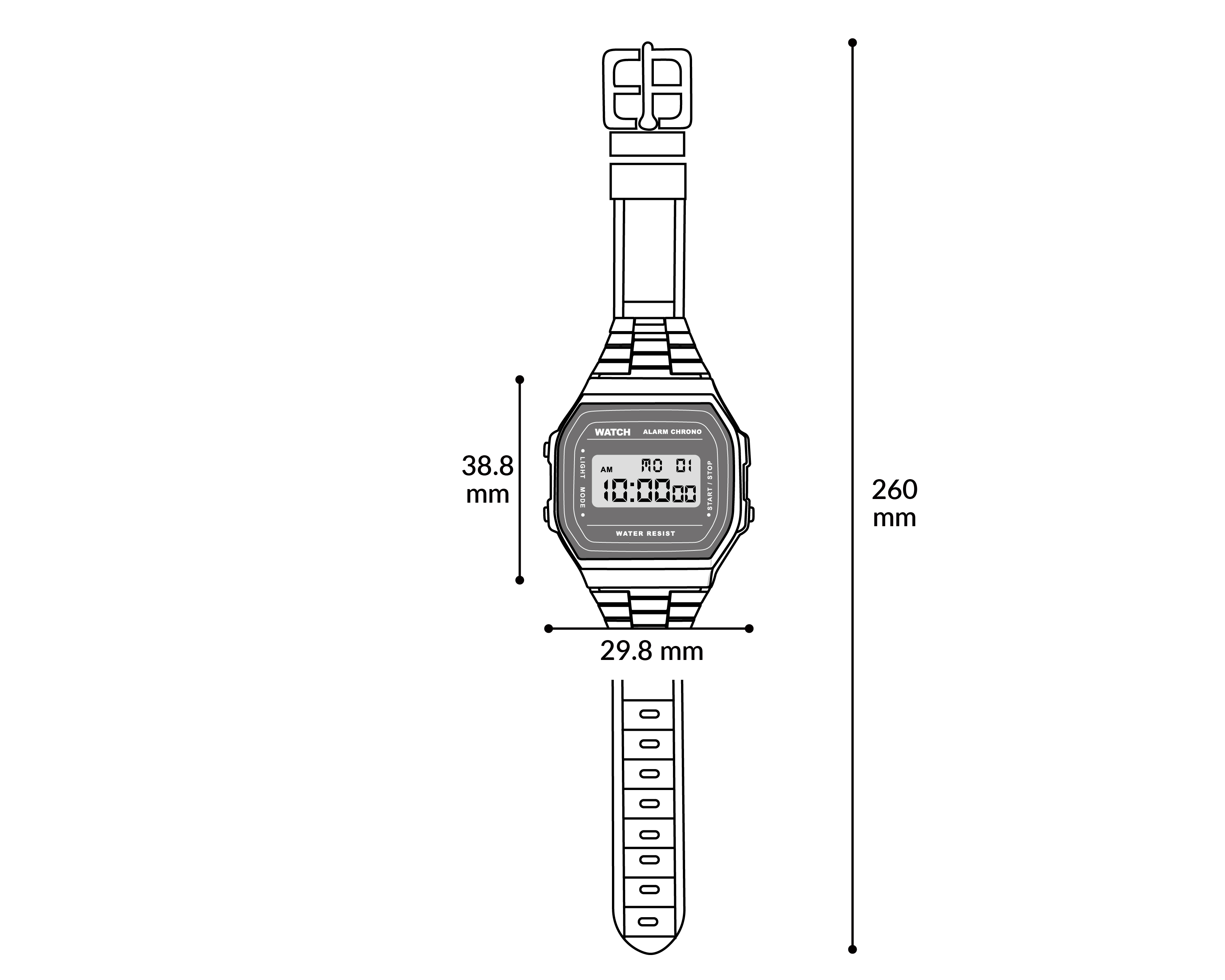 Foto 5 | Foto 5 | Reloj para Hombre Casio AQ-230A-7AVT Plateado