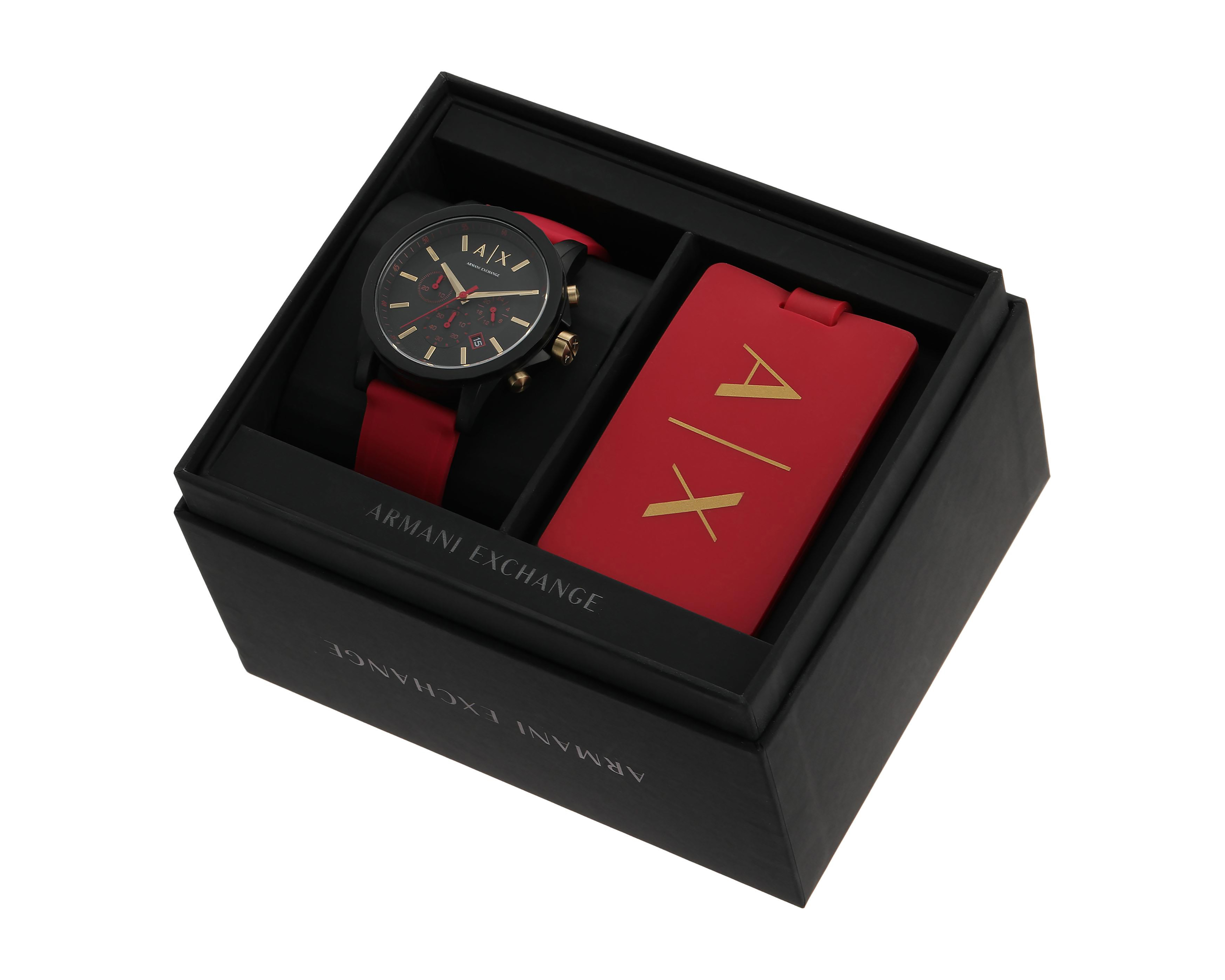 Foto 6 pulgar | Foto 5 | Reloj Armani Exchange AX7152 Rojo con Accesorio