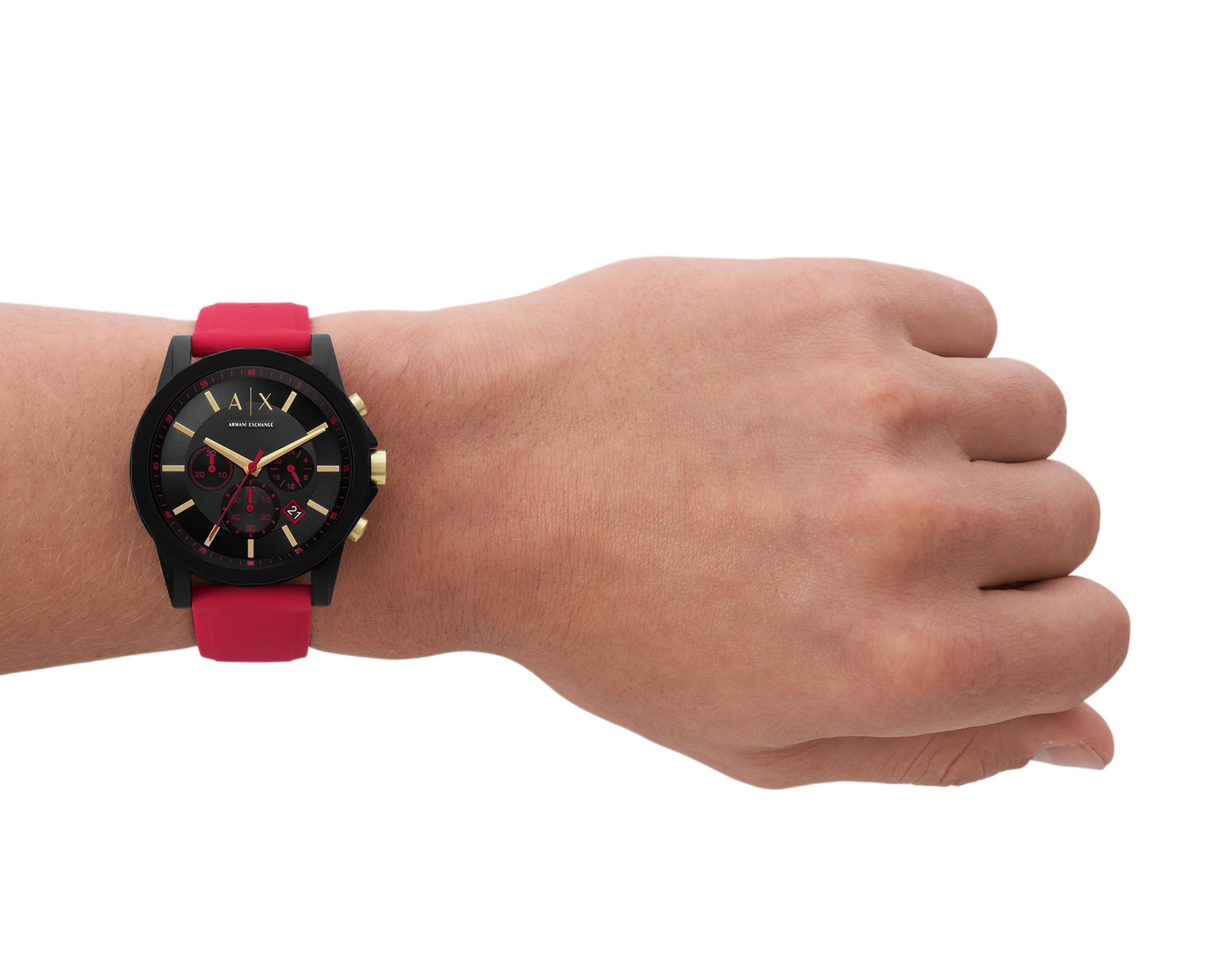 Foto 7 pulgar | Foto 6 | Reloj Armani Exchange AX7152 Rojo con Accesorio