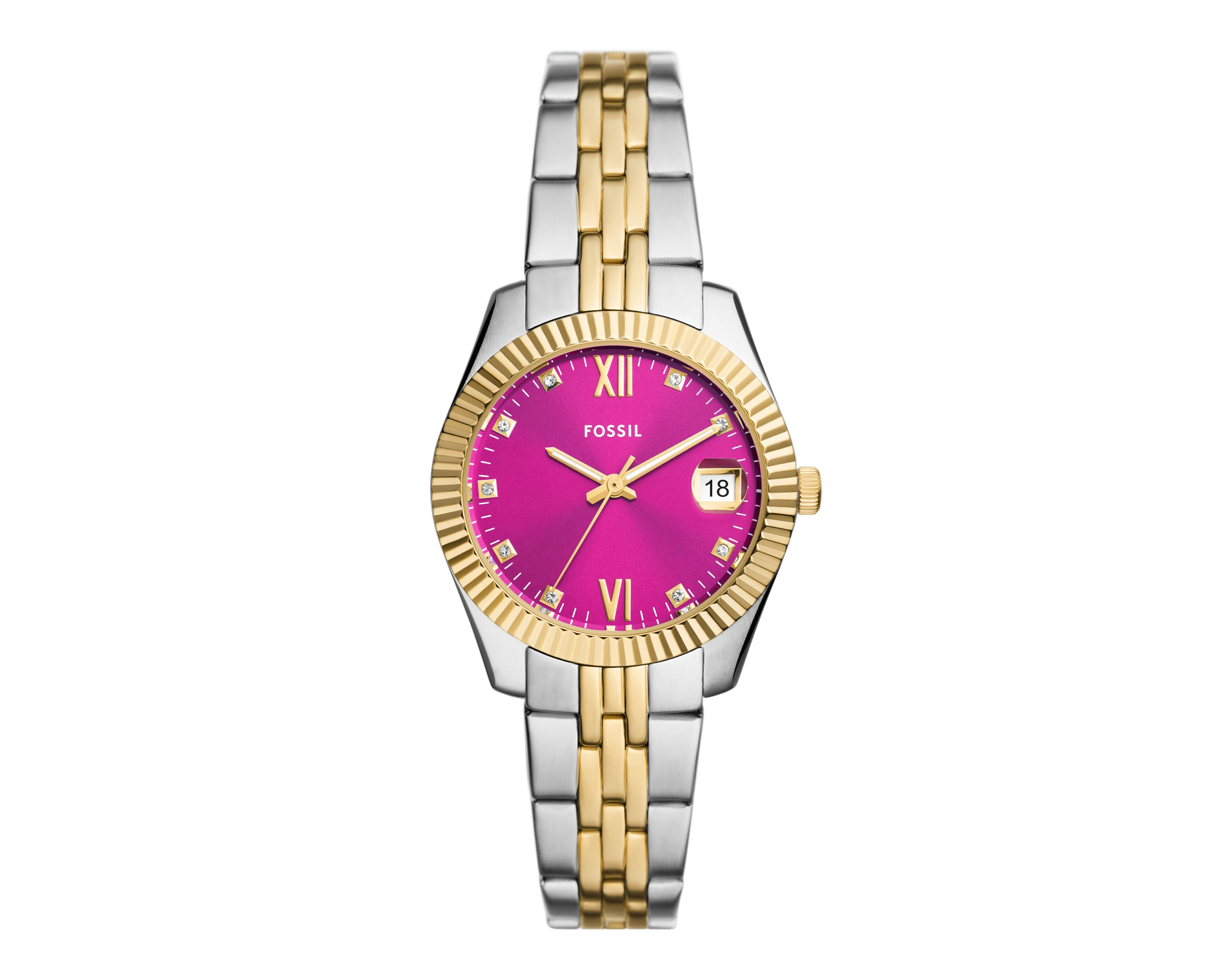 Foto 2 pulgar | Foto 1 | Reloj Fossil Scarlette ES5337 Dorado-Plateado