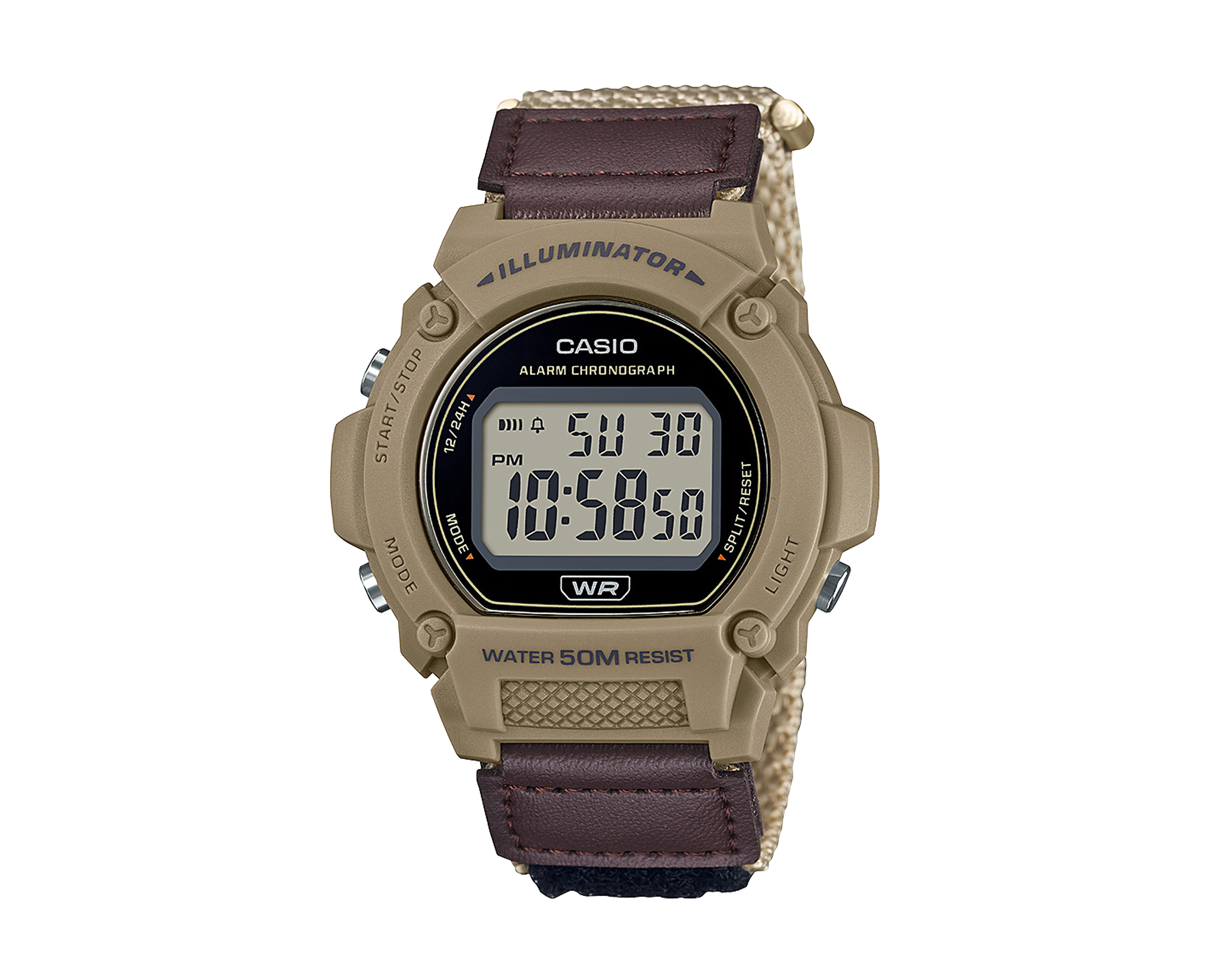 Foto 2 pulgar | Foto 1 | Reloj para Hombre Casio MW-240B-3BVCF Café-Dorado