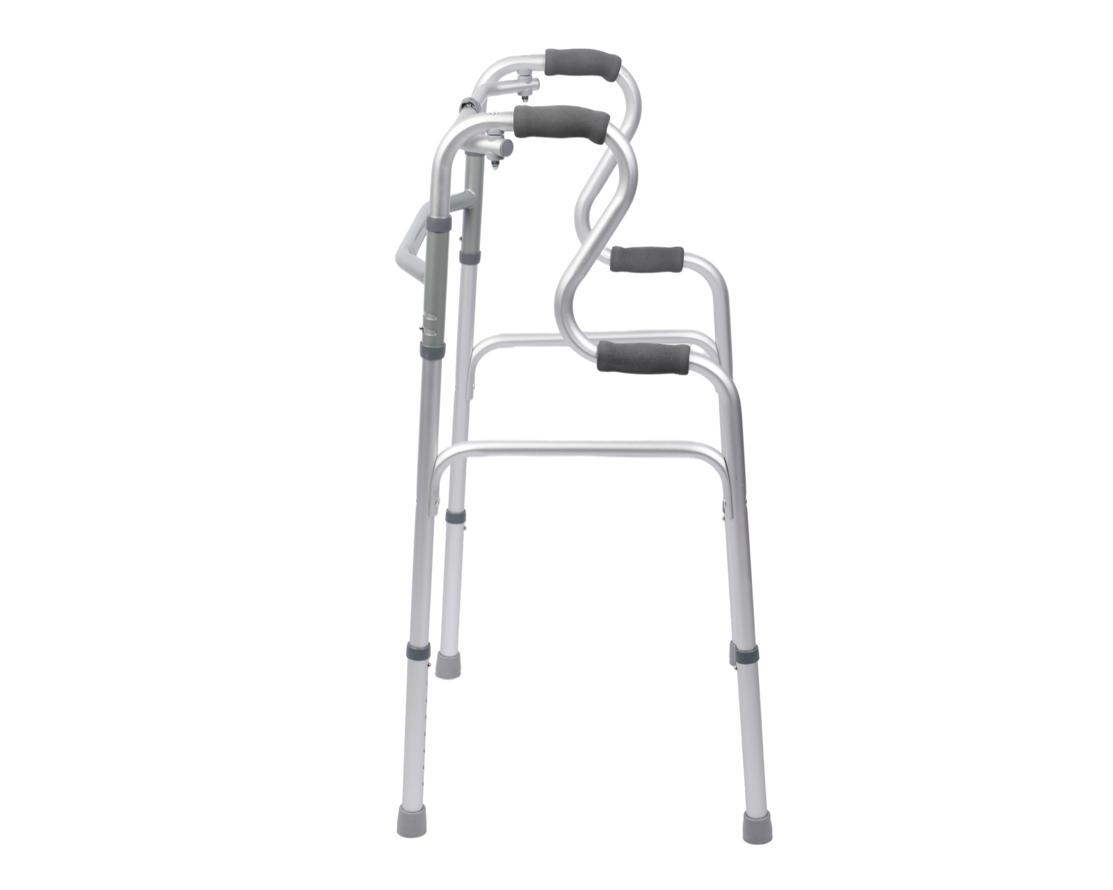 Foto 4 pulgar | Foto 3 | Andadera de Aluminio para Adulto Fisiocare Plegable 8 Niveles de Altura Plateada
