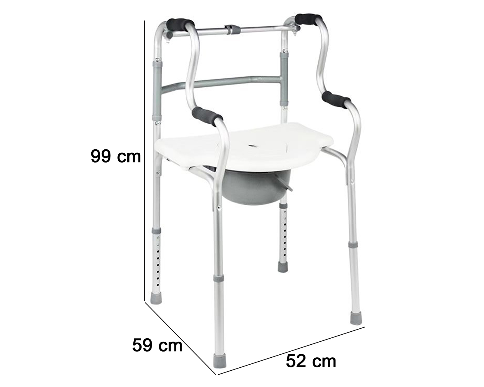 Foto 9 | Foto 9 | Silla para Baño de Aluminio Fisiocare 6 en 1