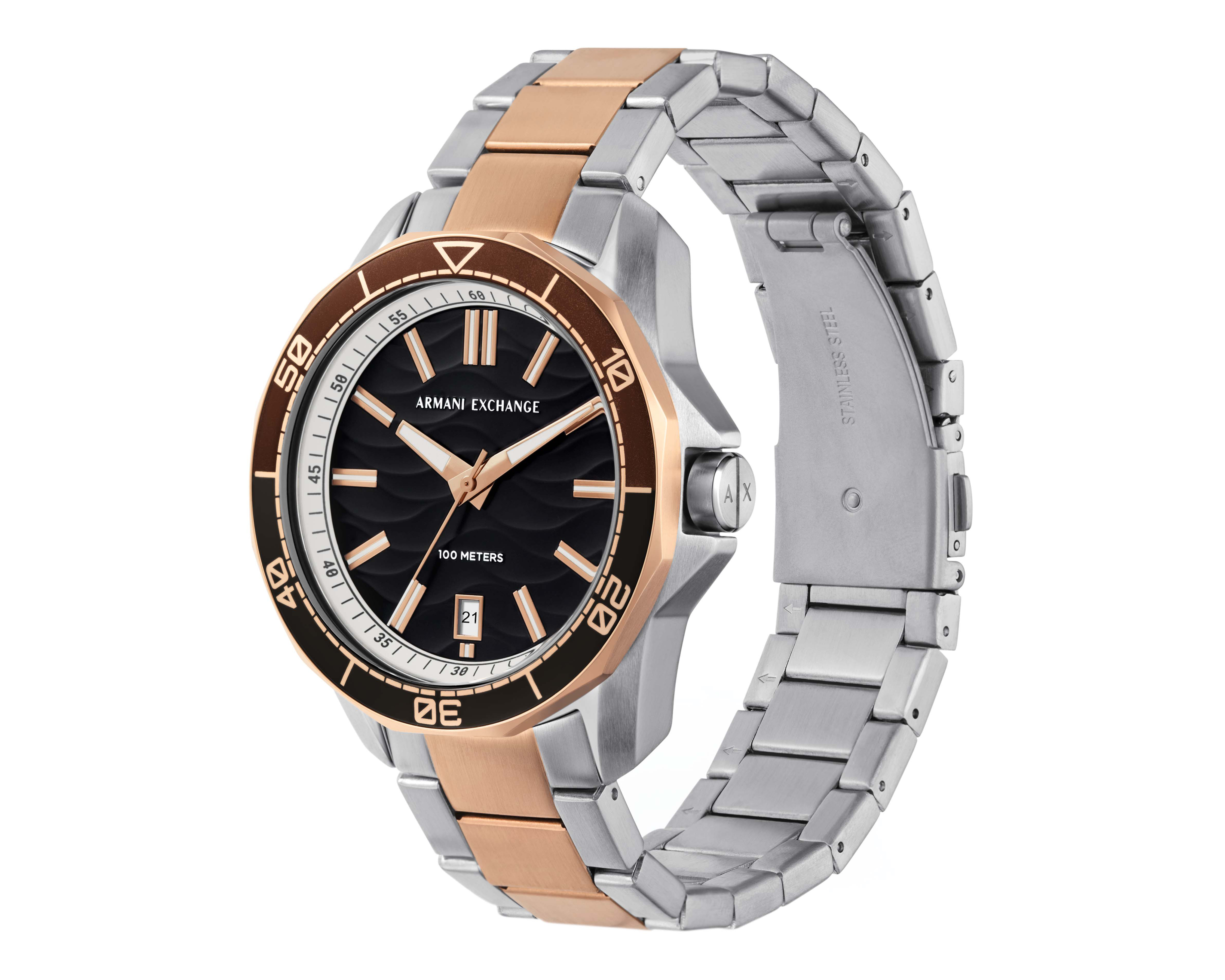 Foto 7 pulgar | Foto 6 | Reloj Armani Exchange AX1962 Oro Rosa/Plateado