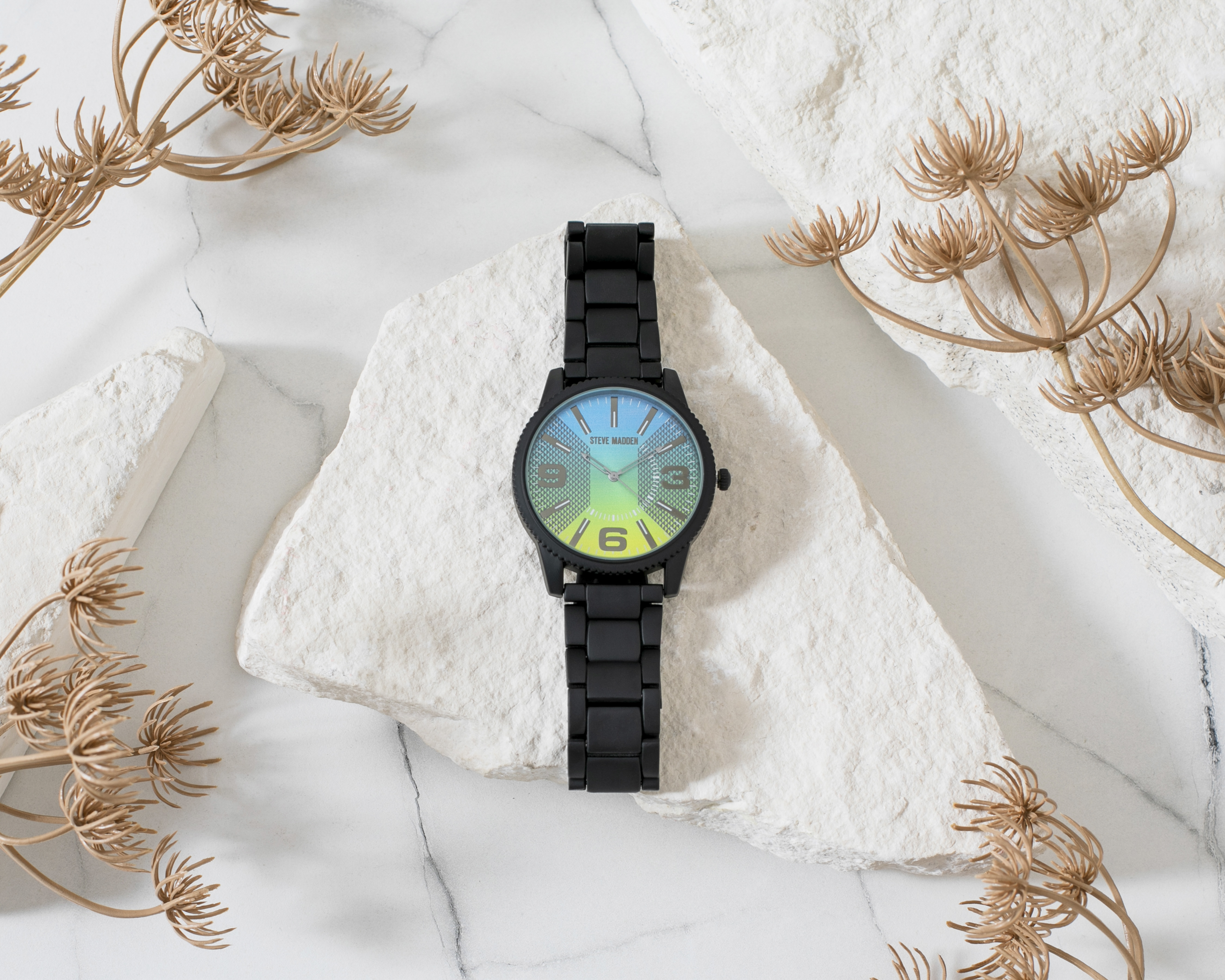 Foto 5 | Foto 5 | Reloj para Hombre Steve Madden SM9104BLBK Negro