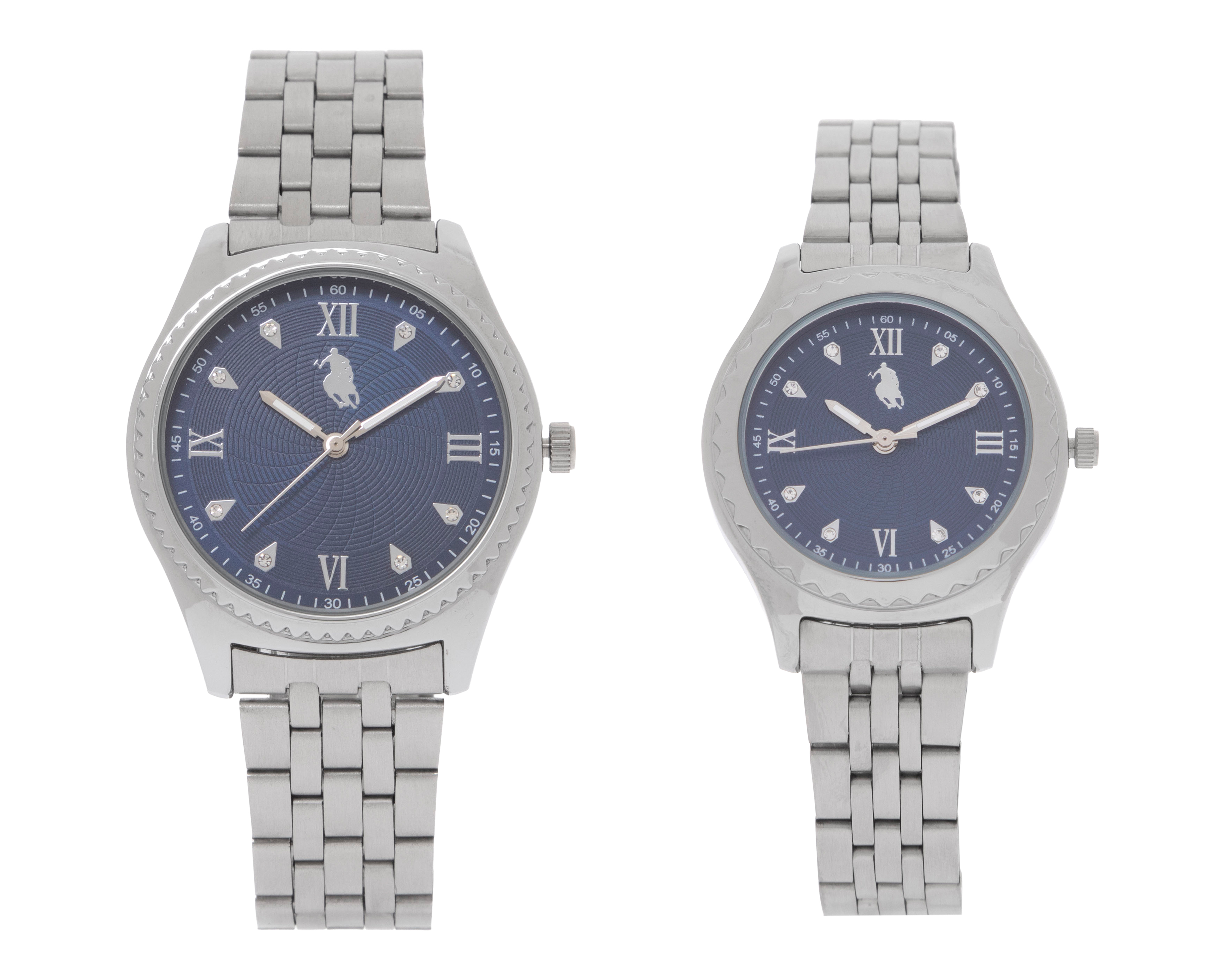 Reloj Polo Union Club Unisex PUC-C-070-24 Plateado 2 Piezas