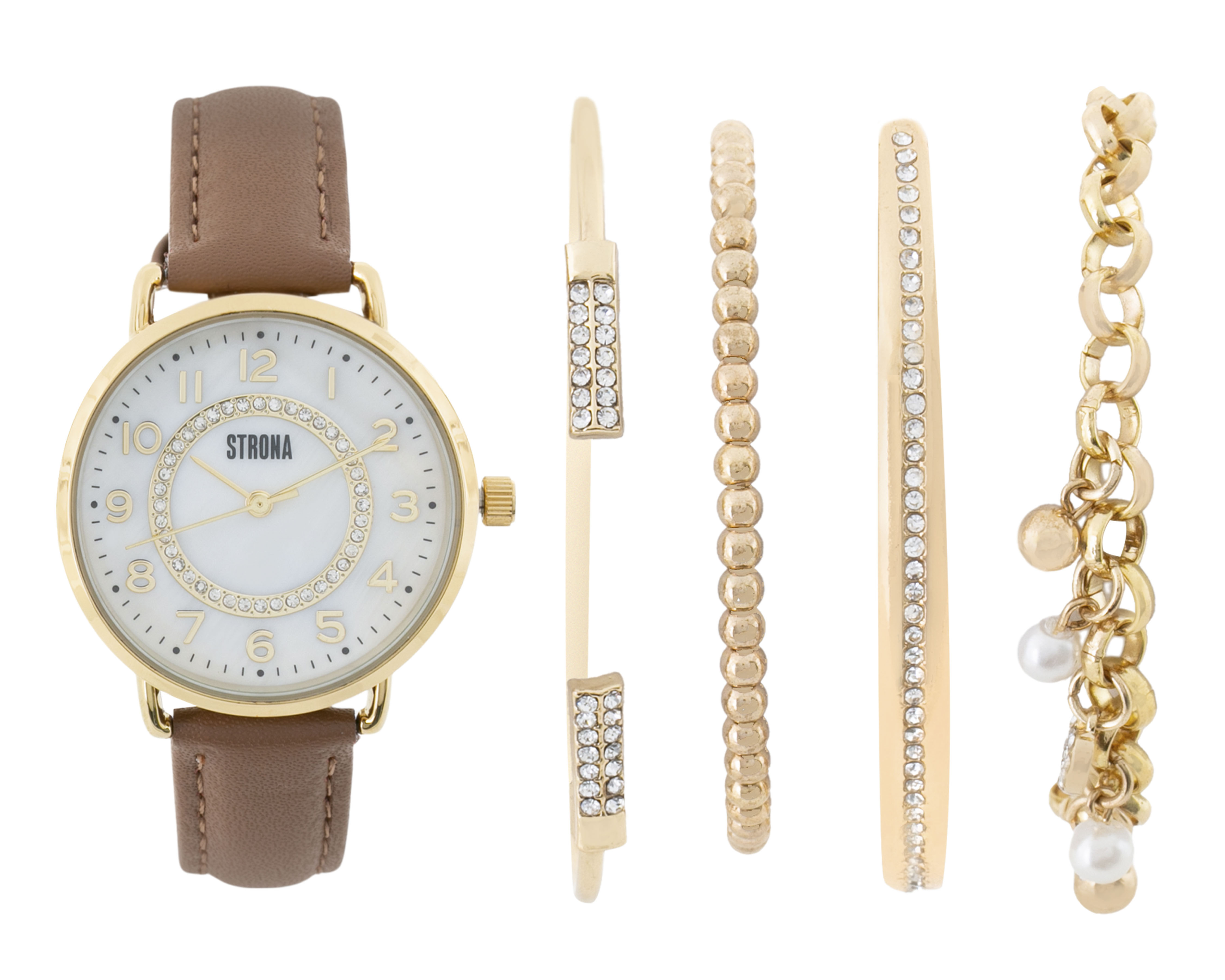 Reloj para Mujer Strona STN-21102 con 4 Accesorios