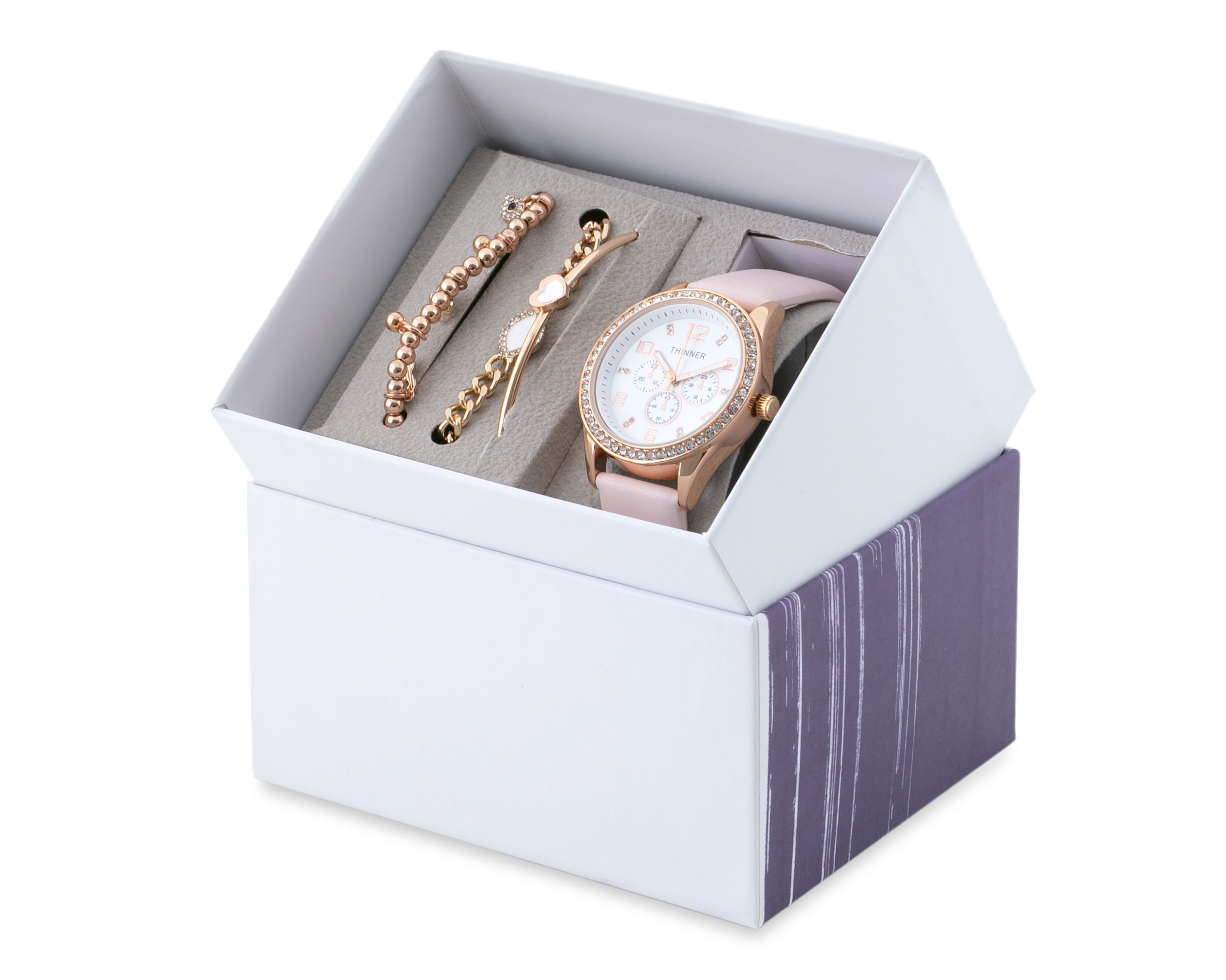 Foto 7 pulgar | Foto 6 | Reloj para Mujer Thinner Rosa con 4 Accesorios