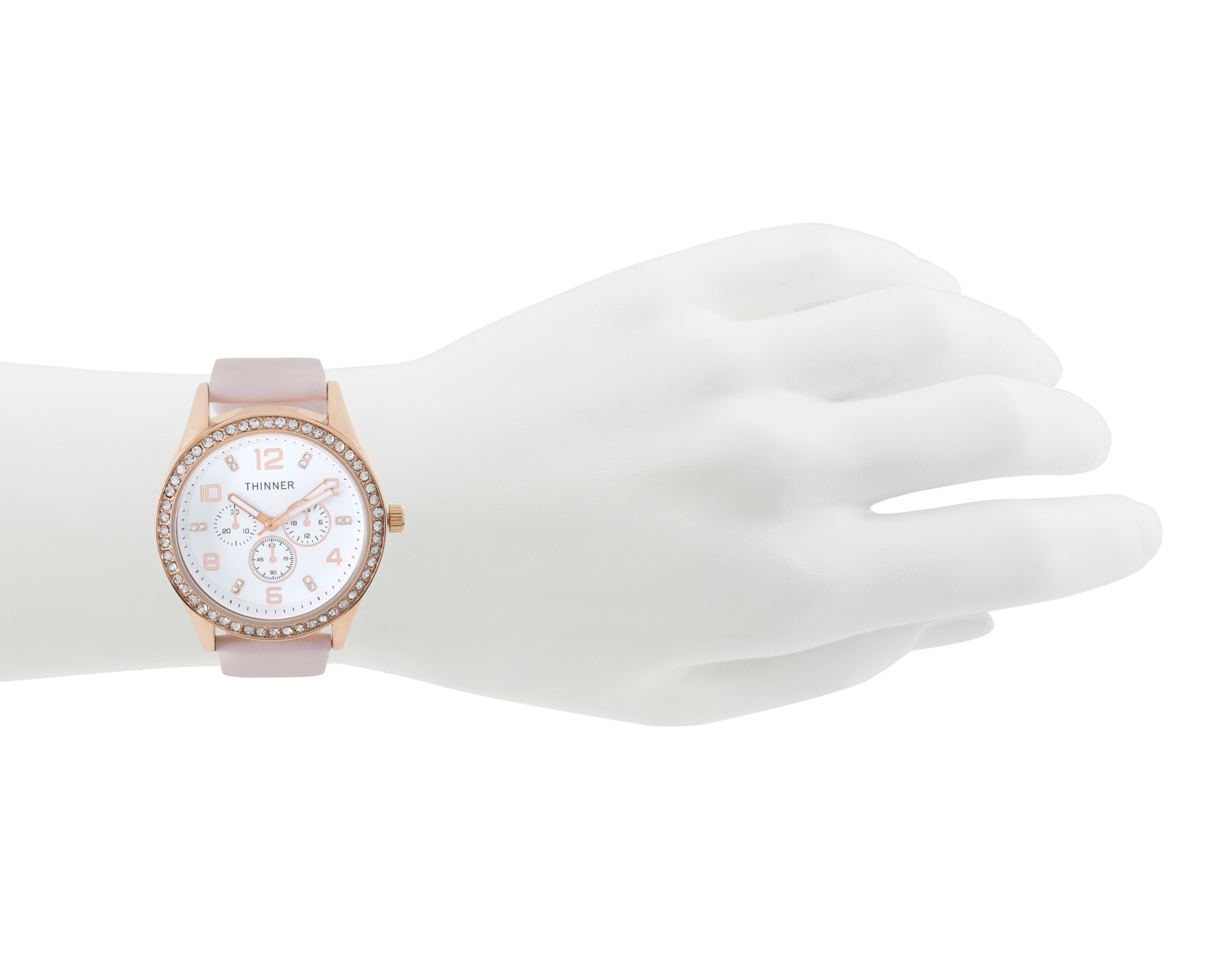 Foto 8 pulgar | Foto 7 | Reloj para Mujer Thinner Rosa con 4 Accesorios