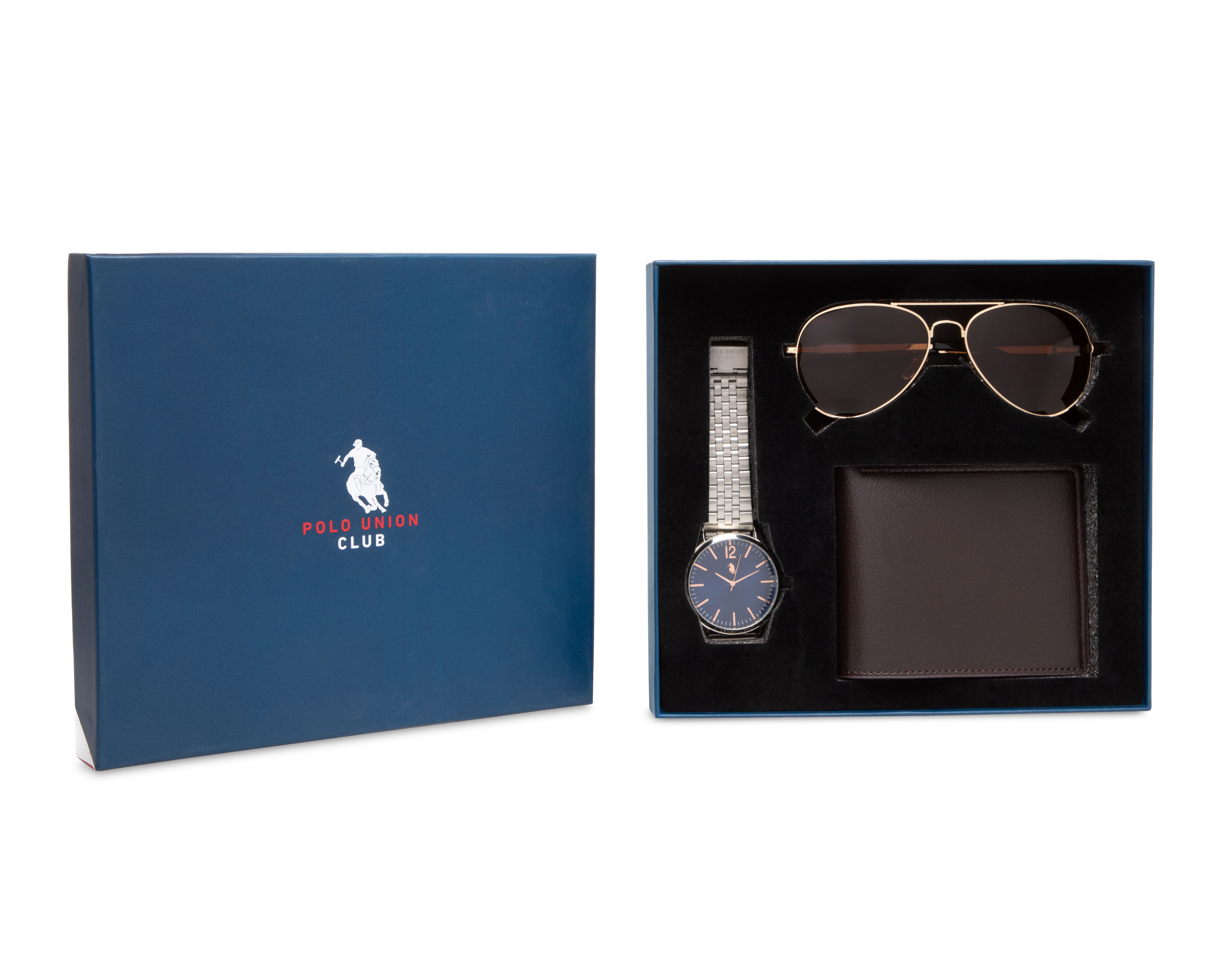 Foto 7 pulgar | Foto 6 | Set de Reloj para Hombre Polo Union Club con Lentes y Cartera