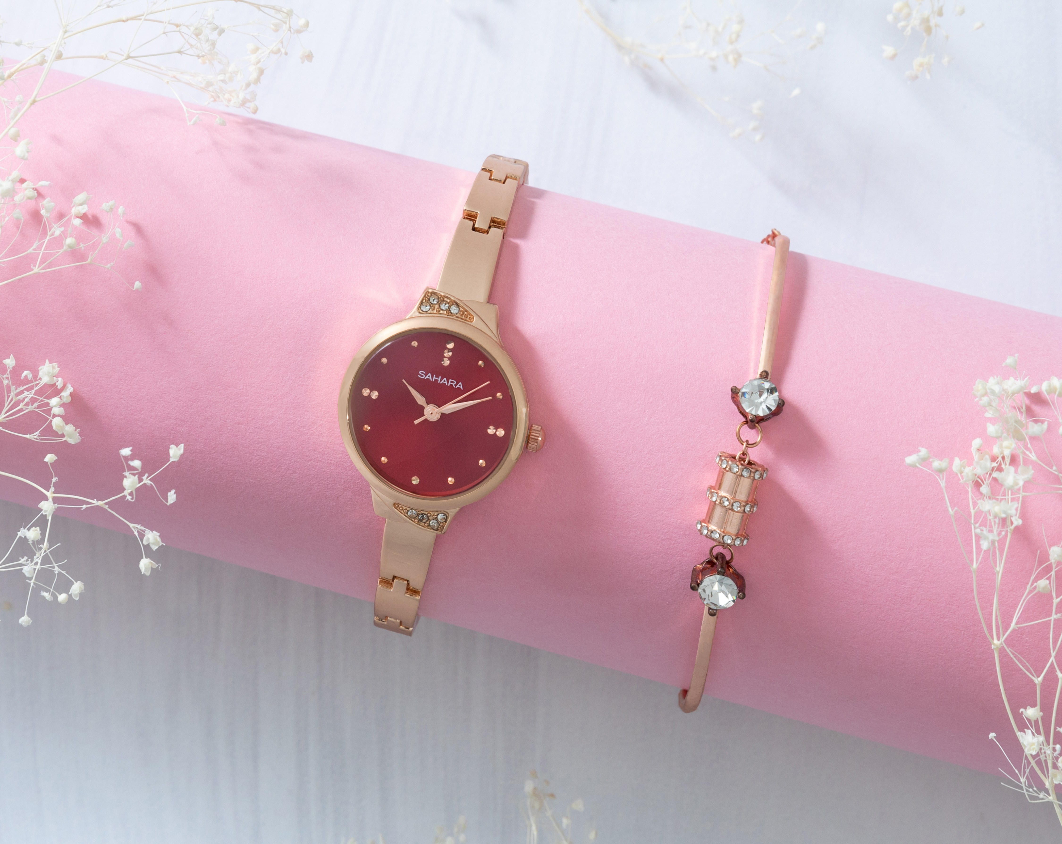 Foto 8 | Foto 8 | Reloj para Mujer Sahara Dorado SHR-D-100-24 con 1 Accesorio
