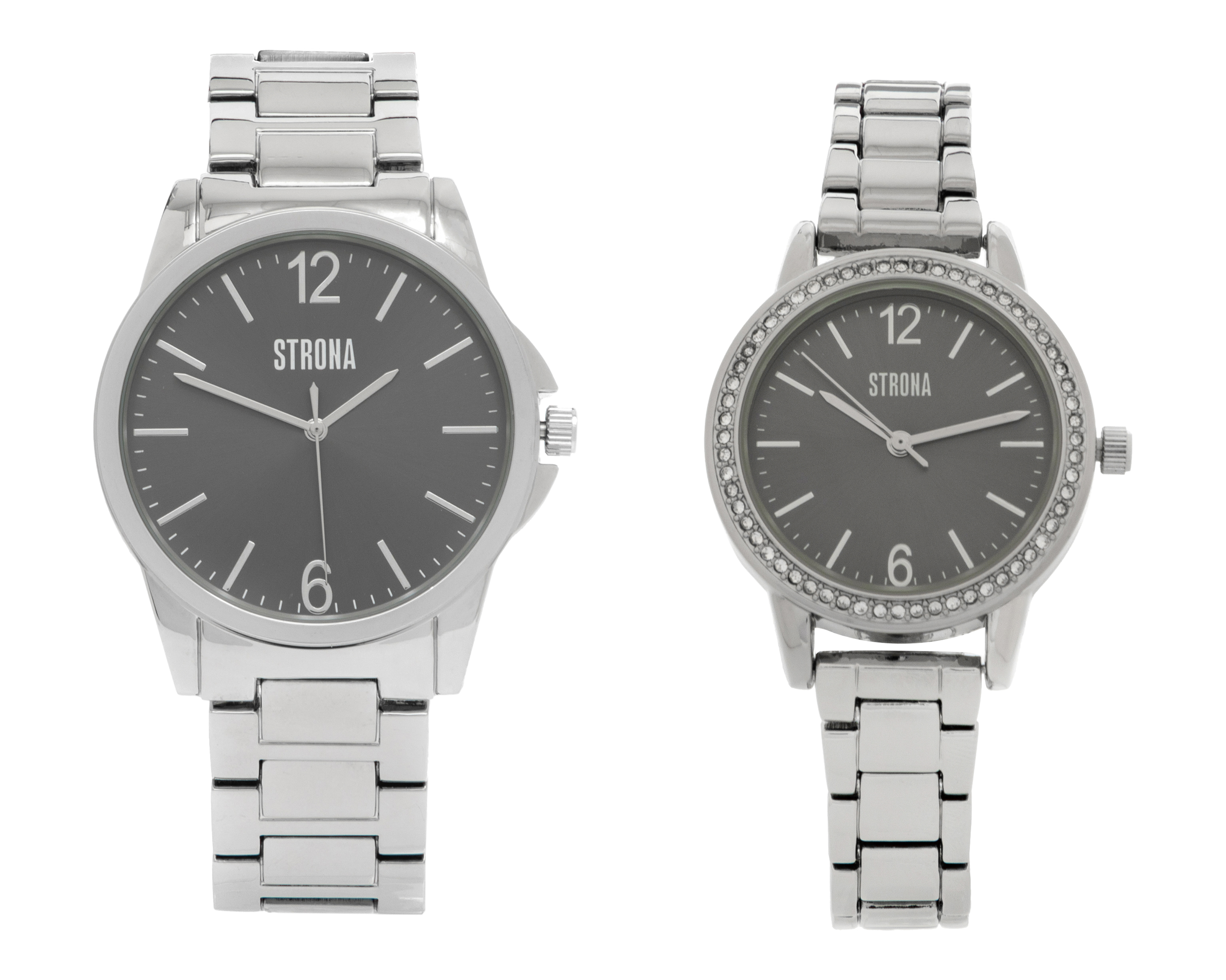 Reloj para Hombre Metálico Thinner 2 Piezas