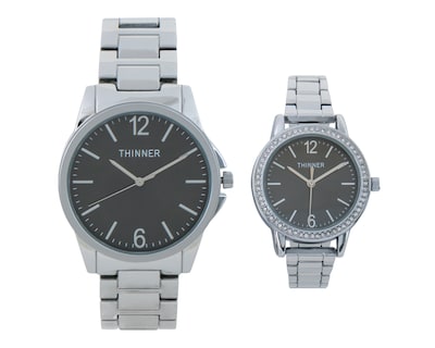 Foto 1 | Foto 1 | Reloj para Hombre Metálico Thinner 2 Piezas