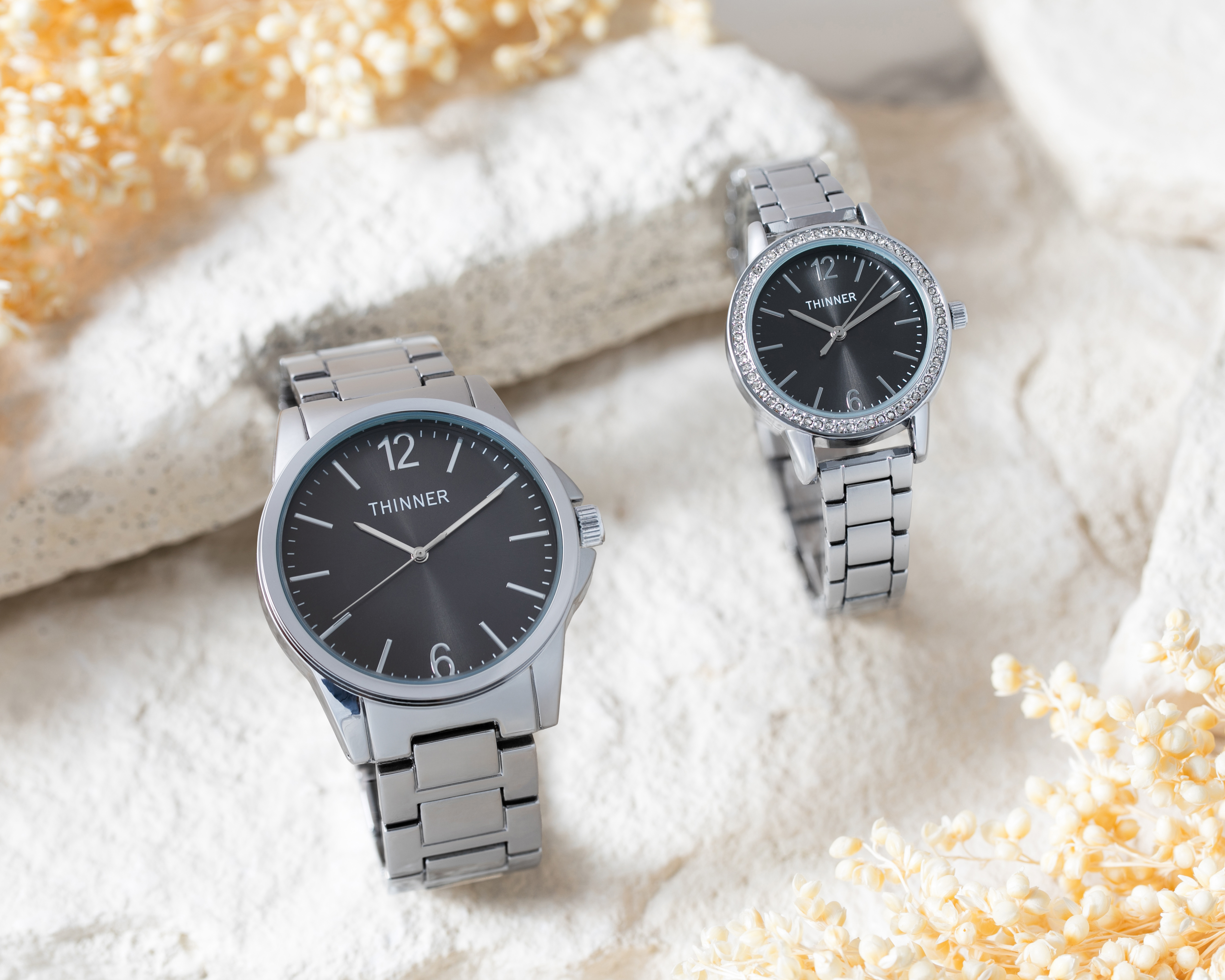 Foto 7 | Foto 7 | Reloj para Hombre Metálico Thinner 2 Piezas