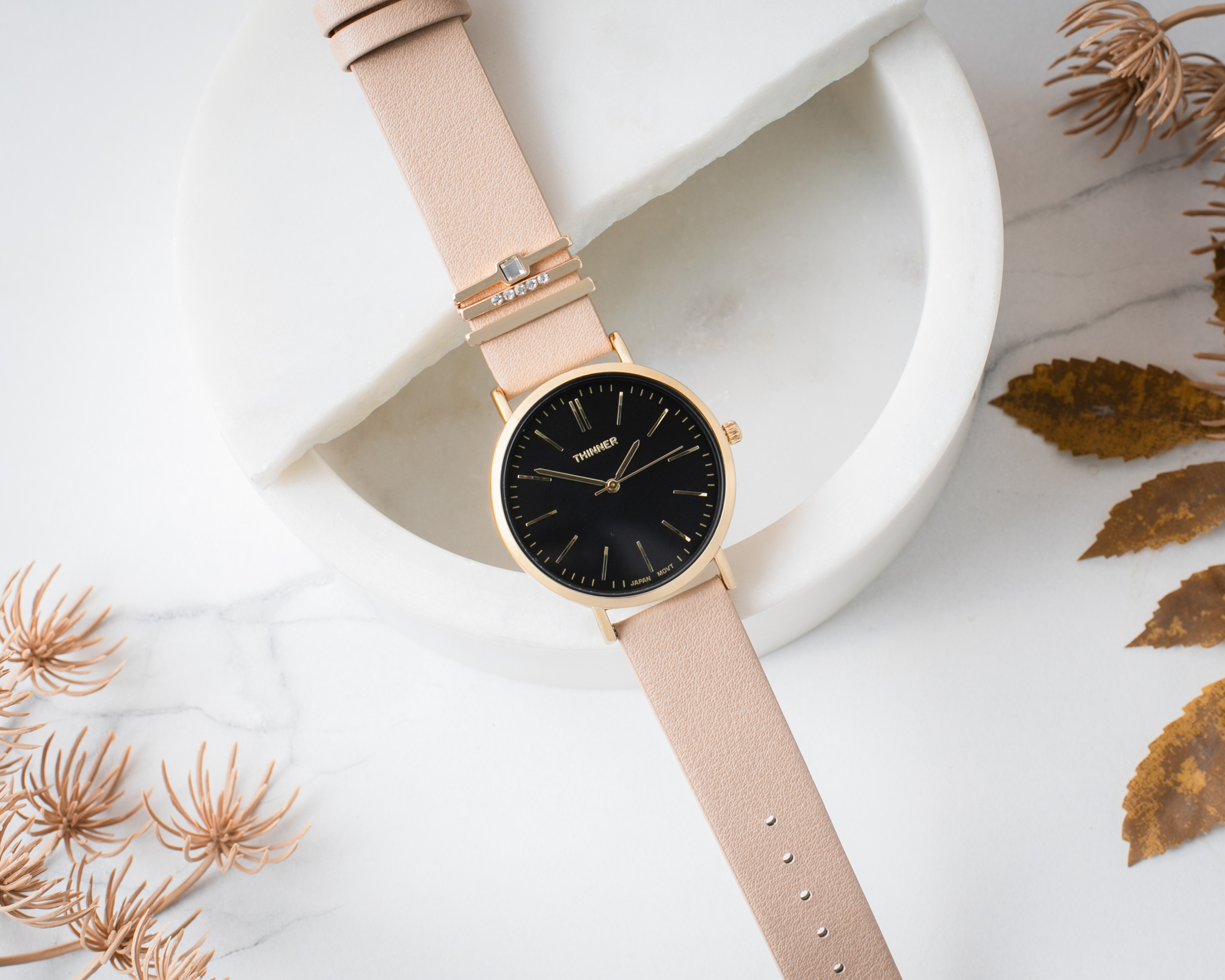 Foto 6 pulgar | Foto 5 | Reloj para Mujer Thinner Beige TNR-15830-24