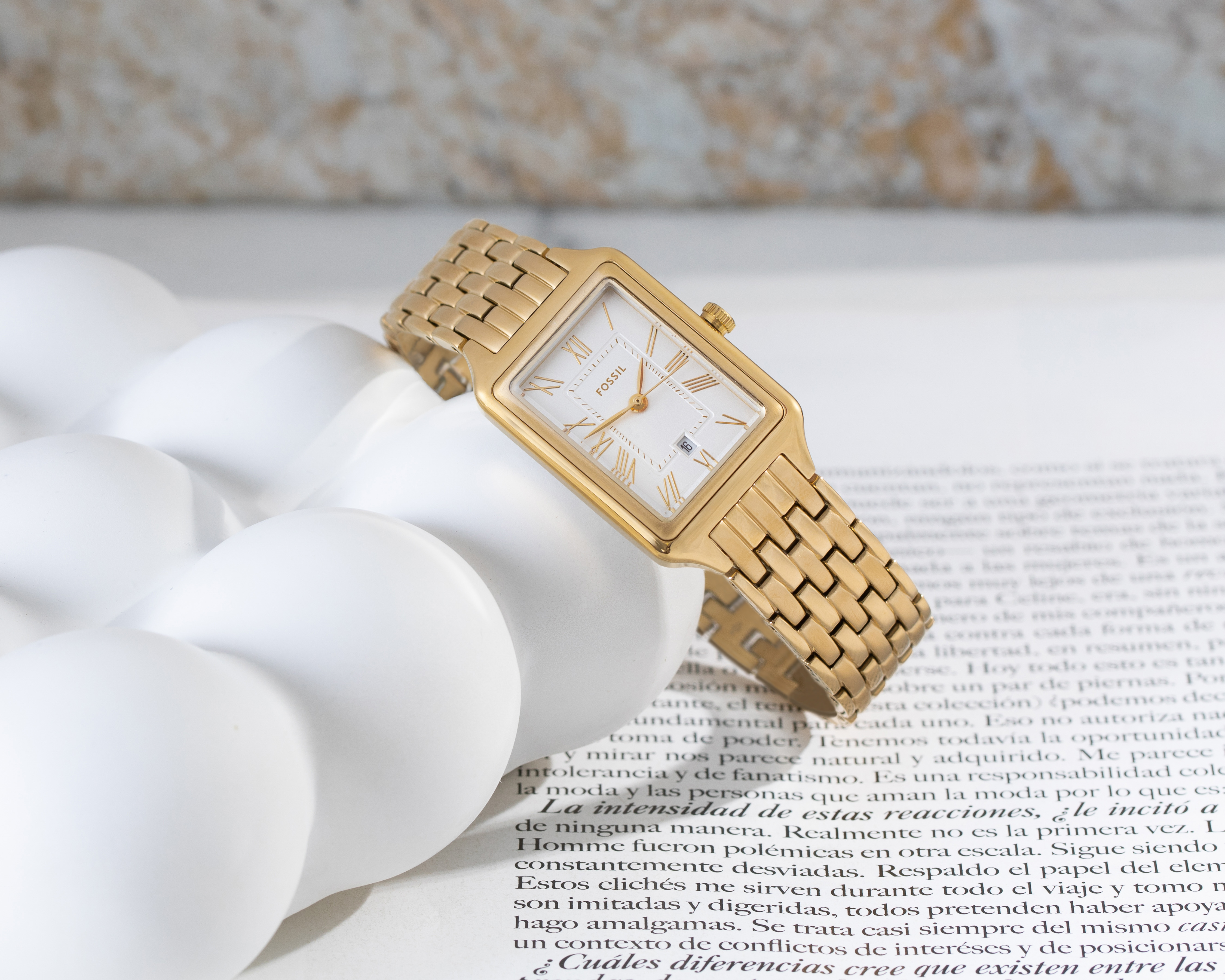 Foto 5 | Foto 5 | Reloj para Mujer Fossil Dorado ES5220
