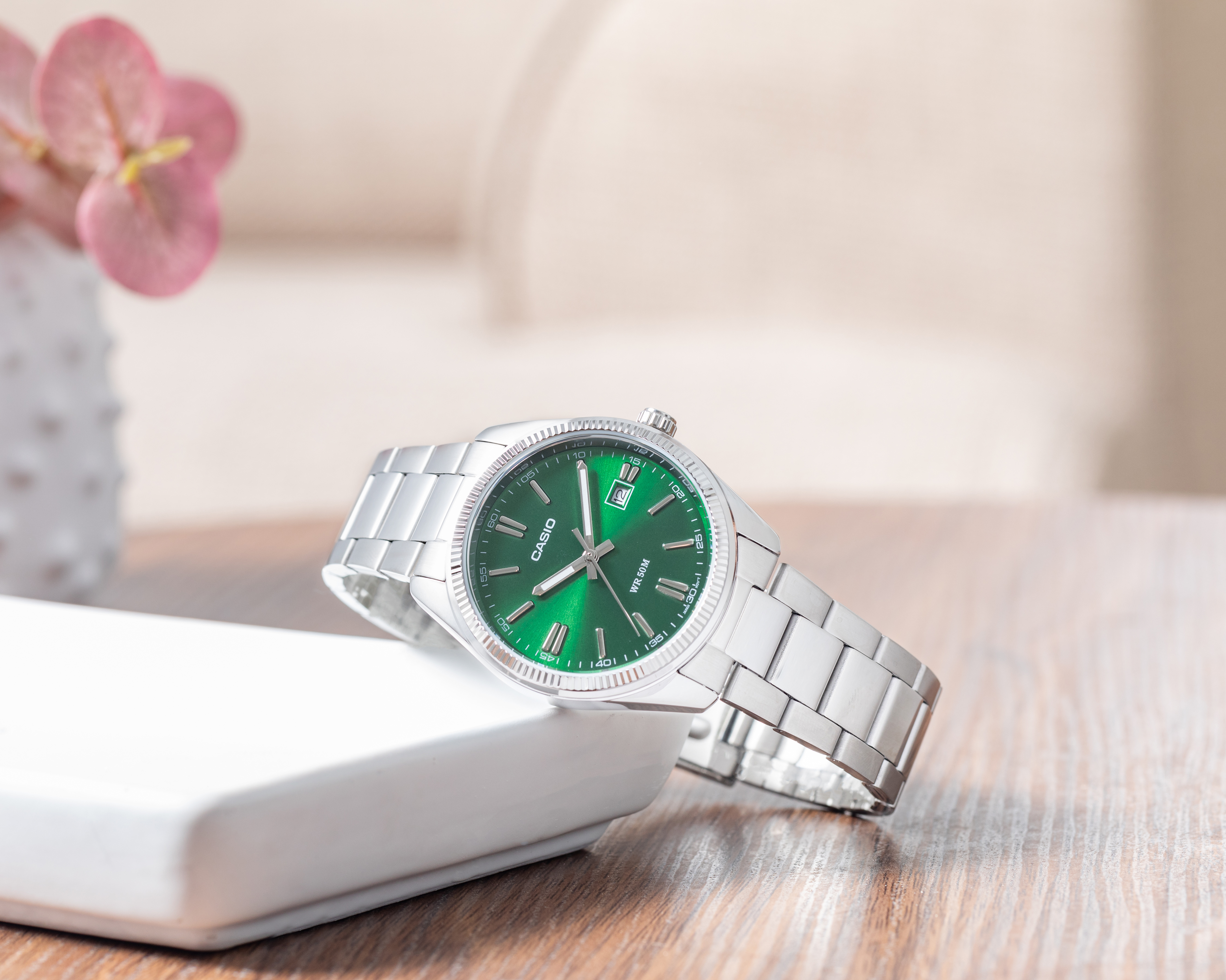 Foto 7 pulgar | Foto 6 | Reloj para Hombre Casio Plateado MTP-1302D-3AVVT