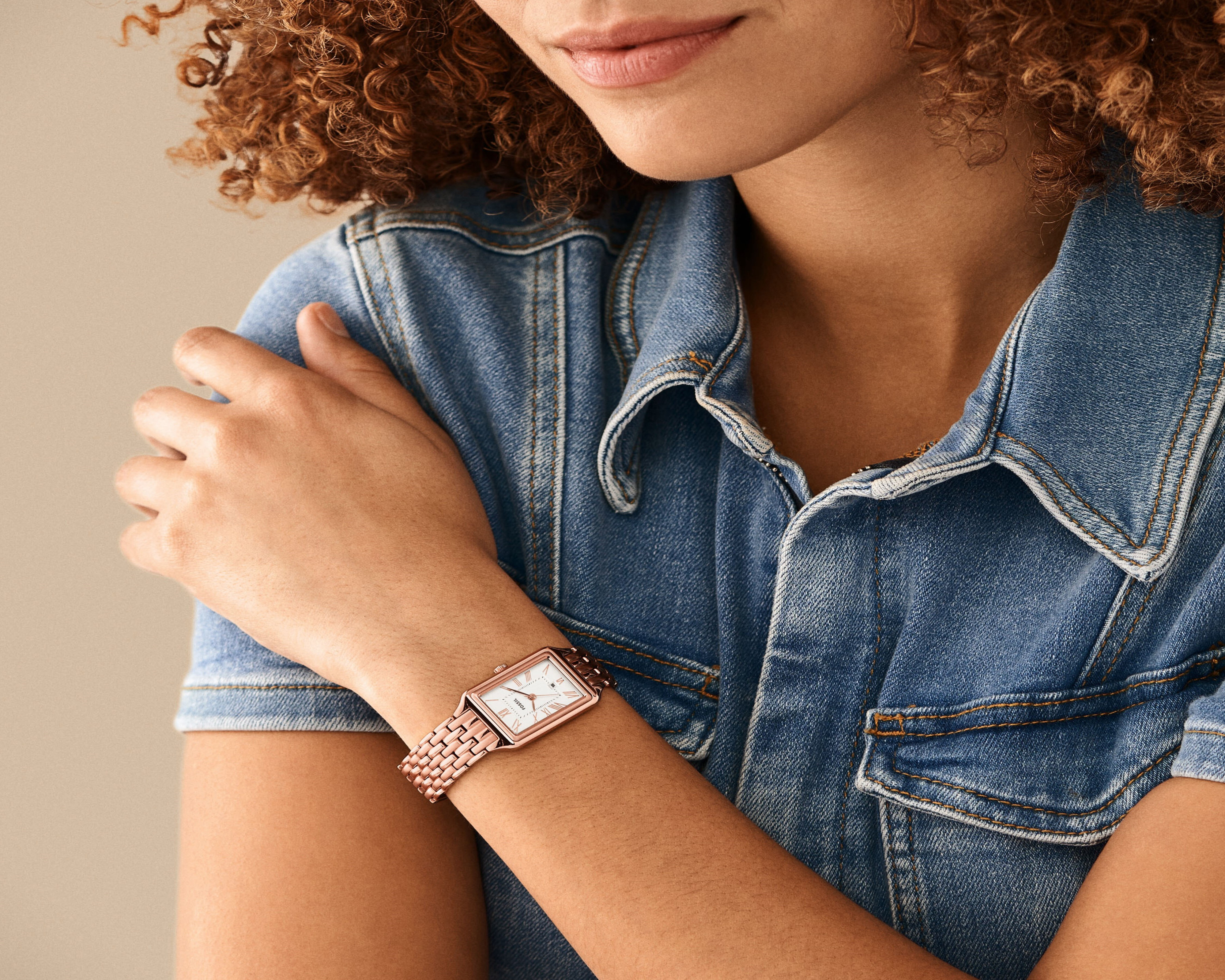 Foto 5 | Foto 5 | Reloj para Mujer Fossil Oro Rosa ES5271