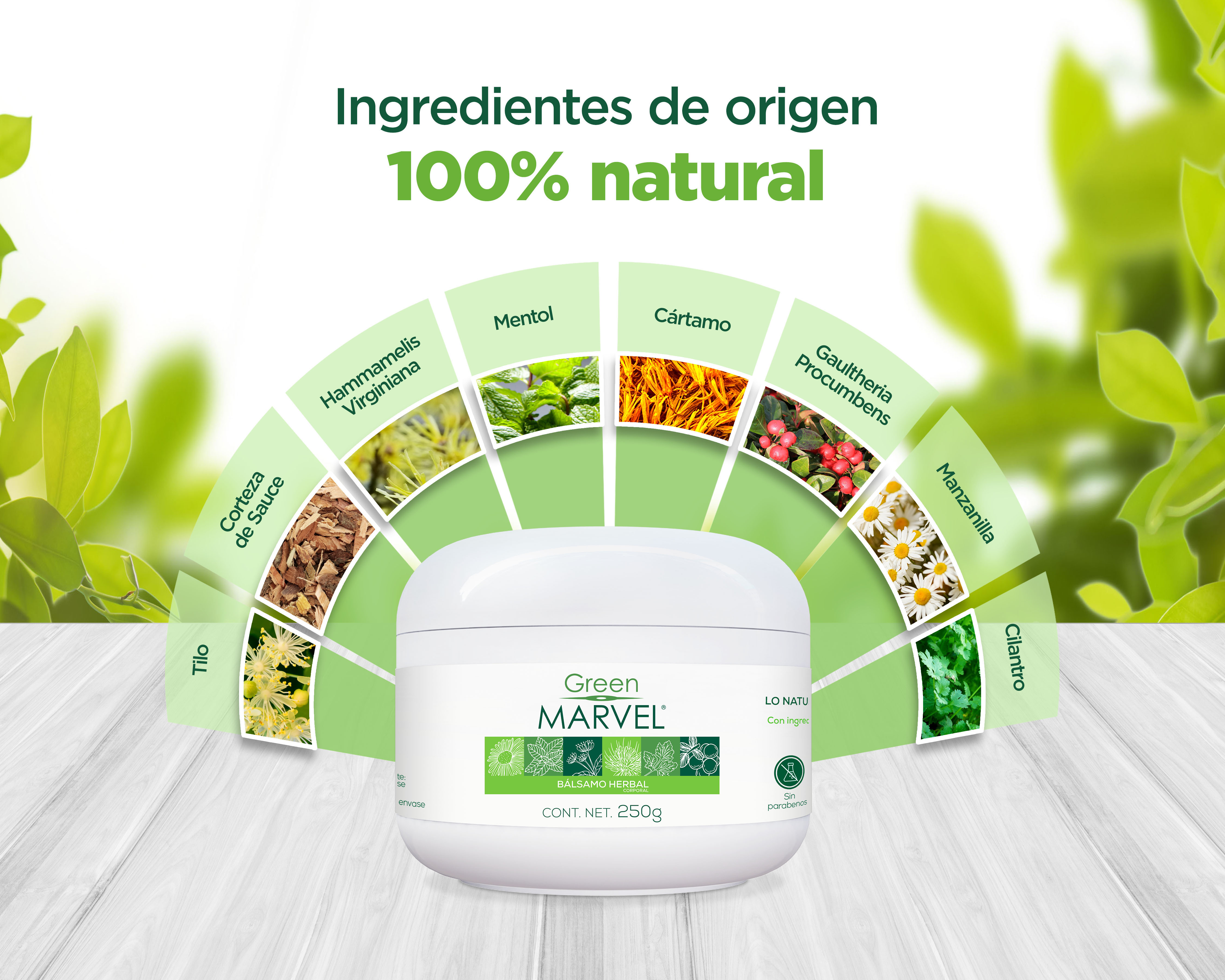 Foto 6 pulgar | Foto 5 | Bálsamo Herbal Corporal Inova Green Marvel 250 g