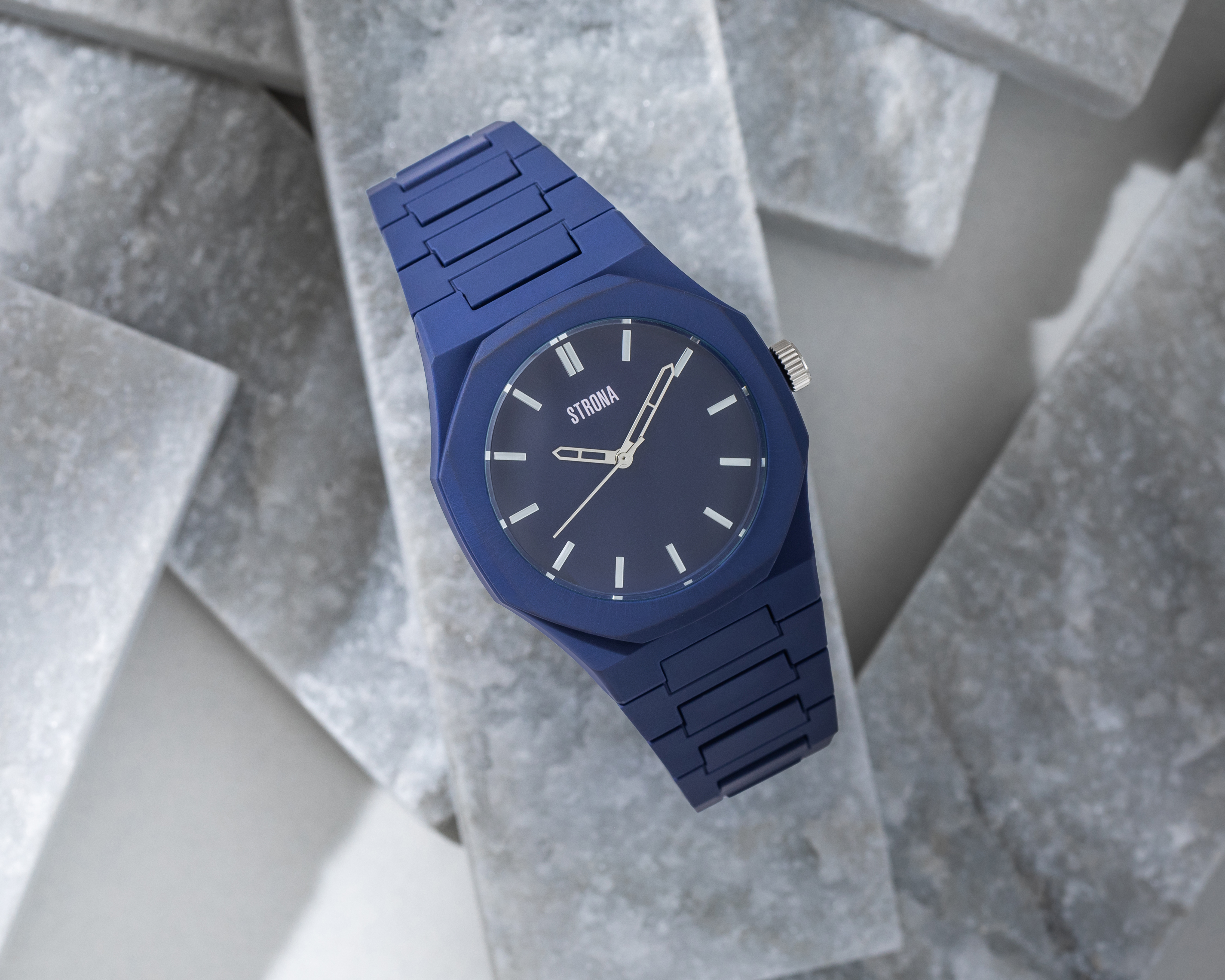 Foto 6 | Foto 6 | Reloj para Hombre Strona Azul Marino STN-GNLBL-24