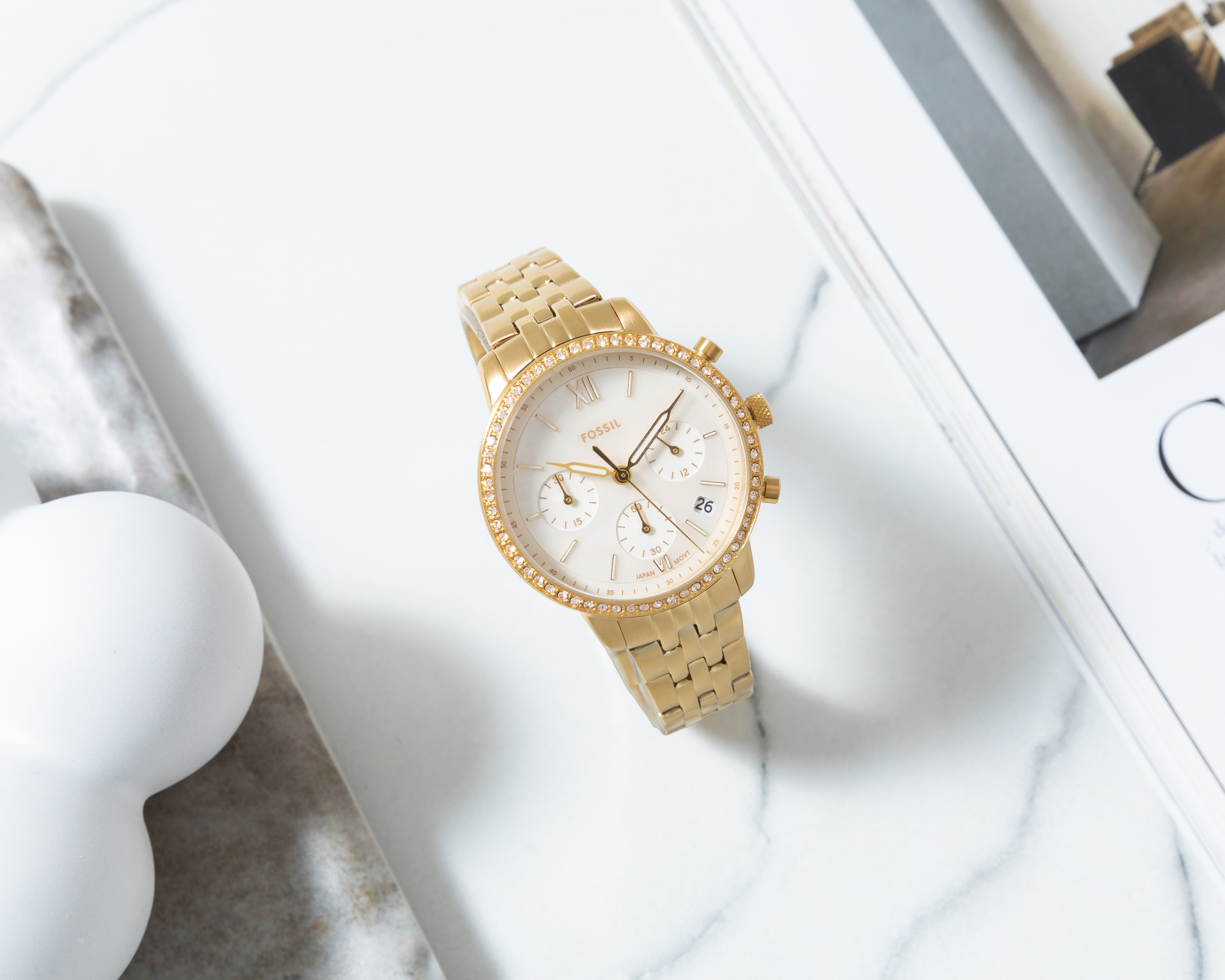 Foto 7 | Foto 6 | Reloj para Mujer Fossil Dorado ES5358