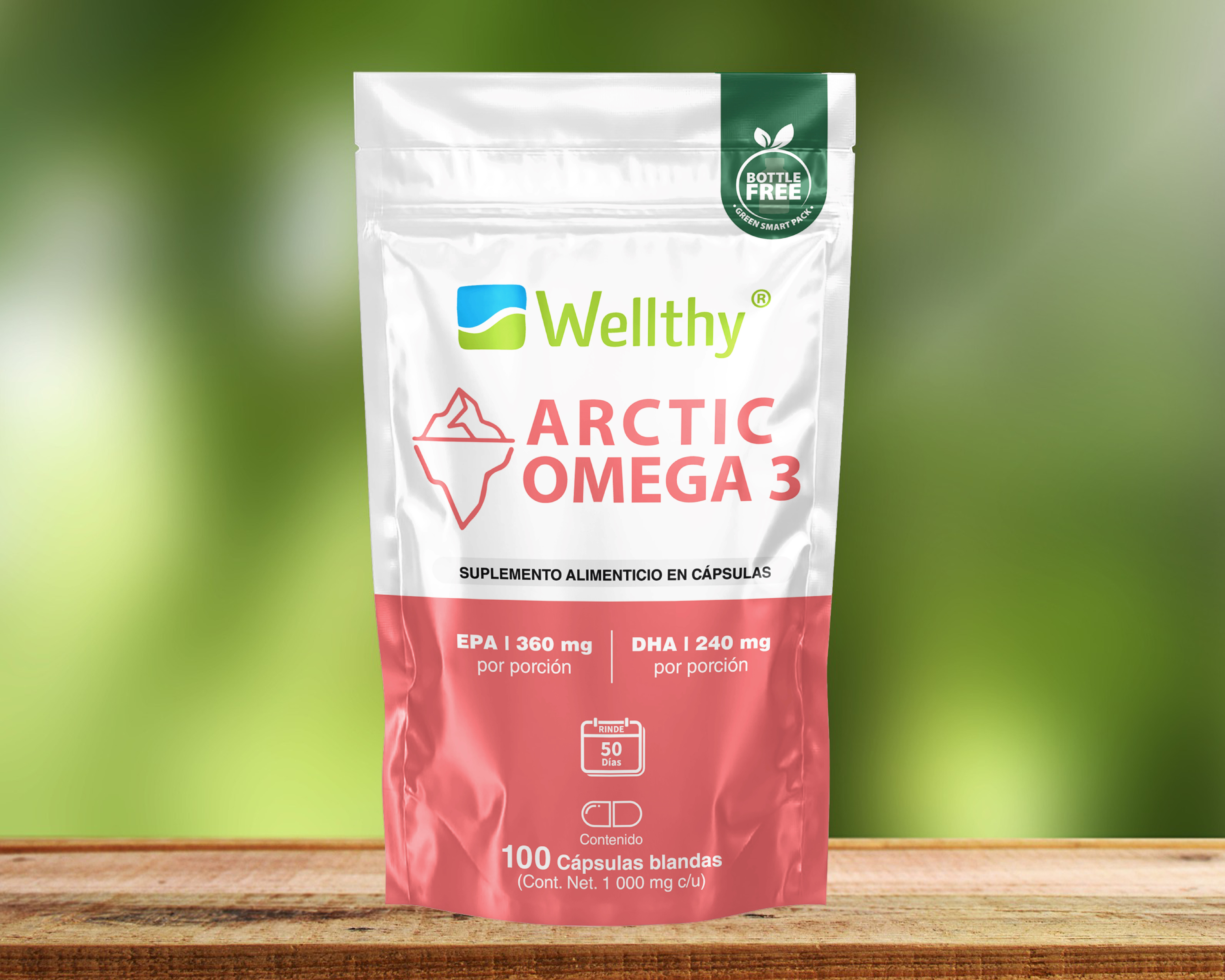 Foto 4 pulgar | Foto 3 | Suplemento Alimenticio Wellthy Omega 3 de Salmón Noruego 100 Cápsulas