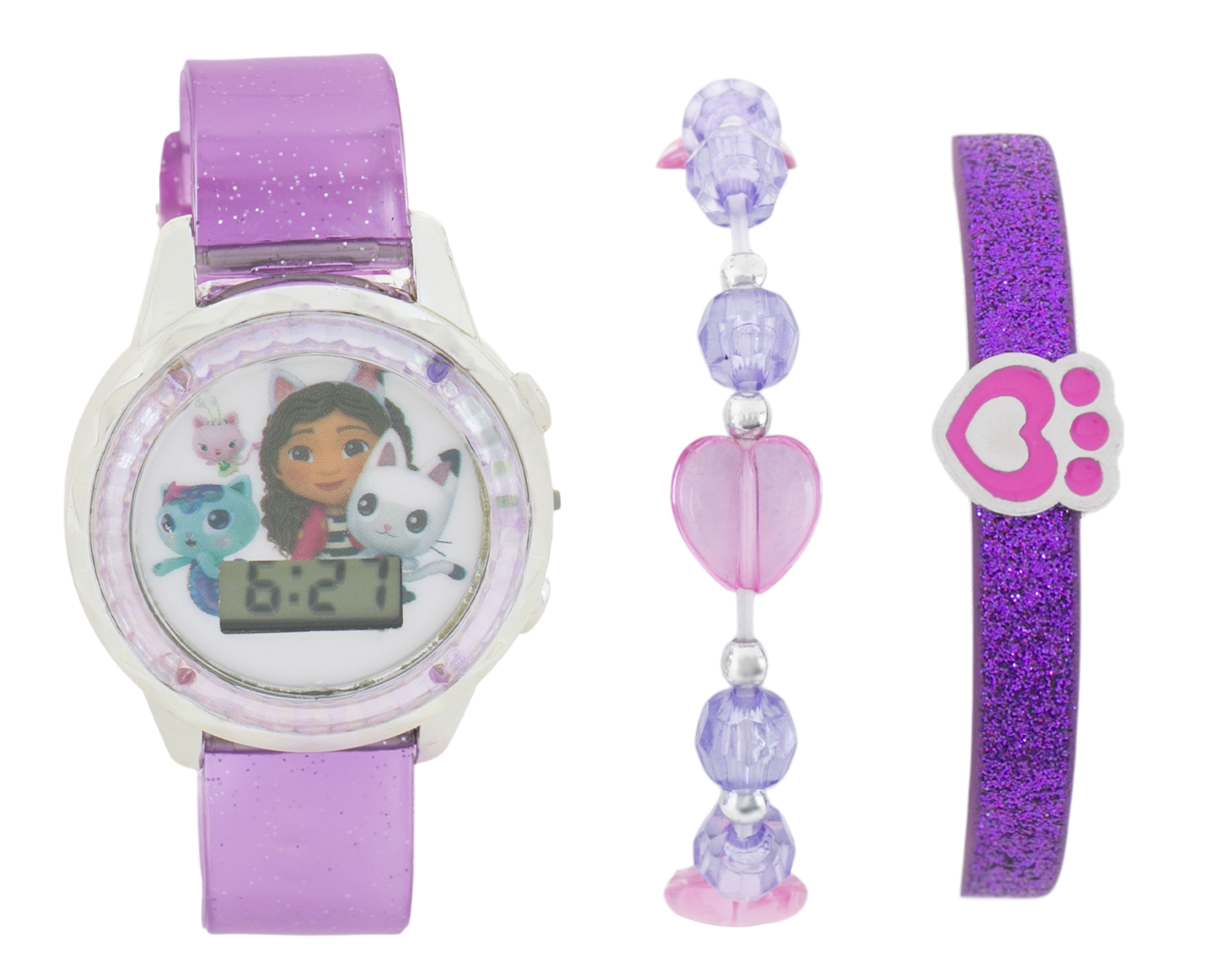 Reloj para Niña Gabby´s Dollhouse Morado con Pulseras