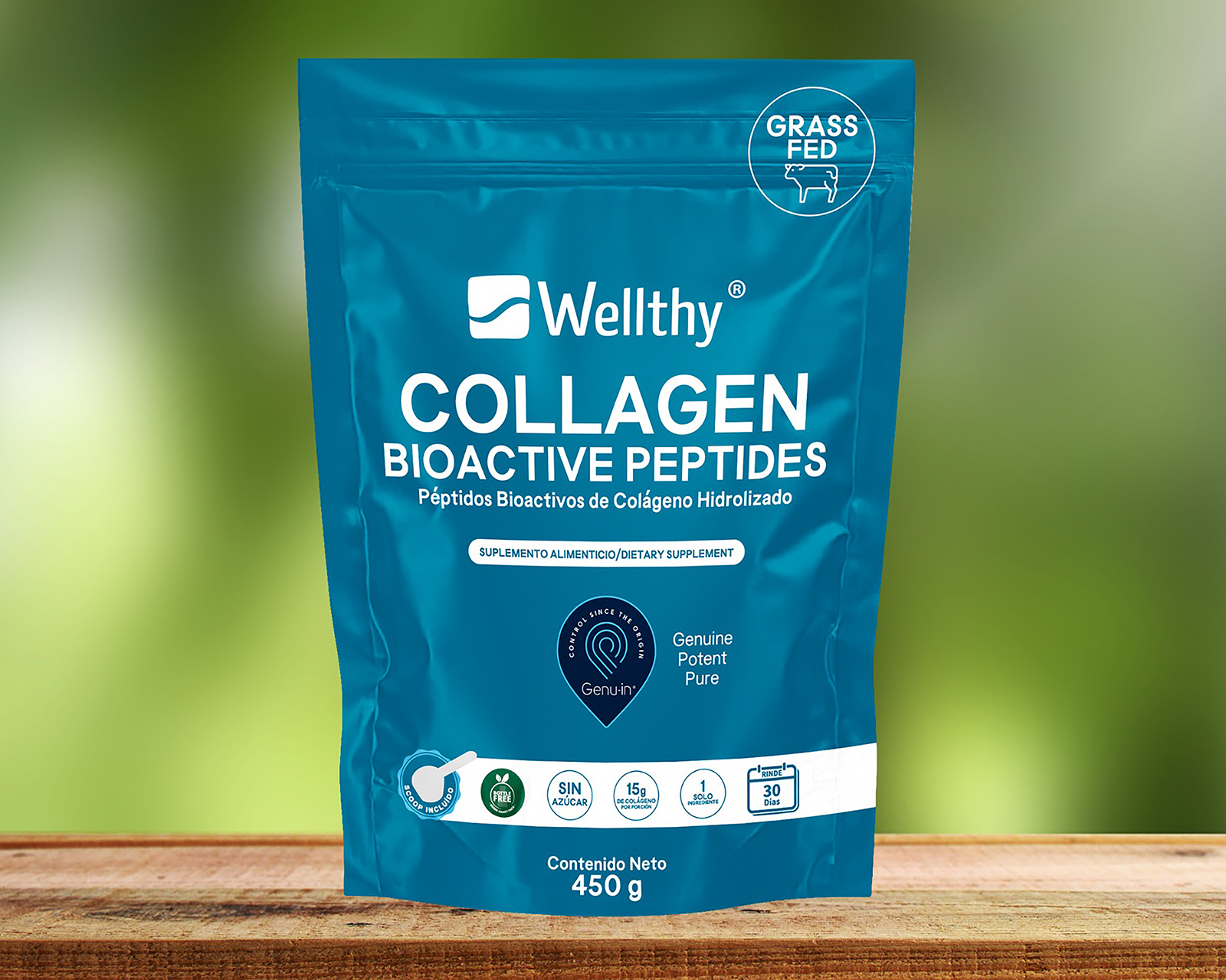 Foto 4 pulgar | Foto 3 | Suplemento Alimenticio Wellthy Péptidos Bioactivos de Colágeno Hidrolizado 450 g