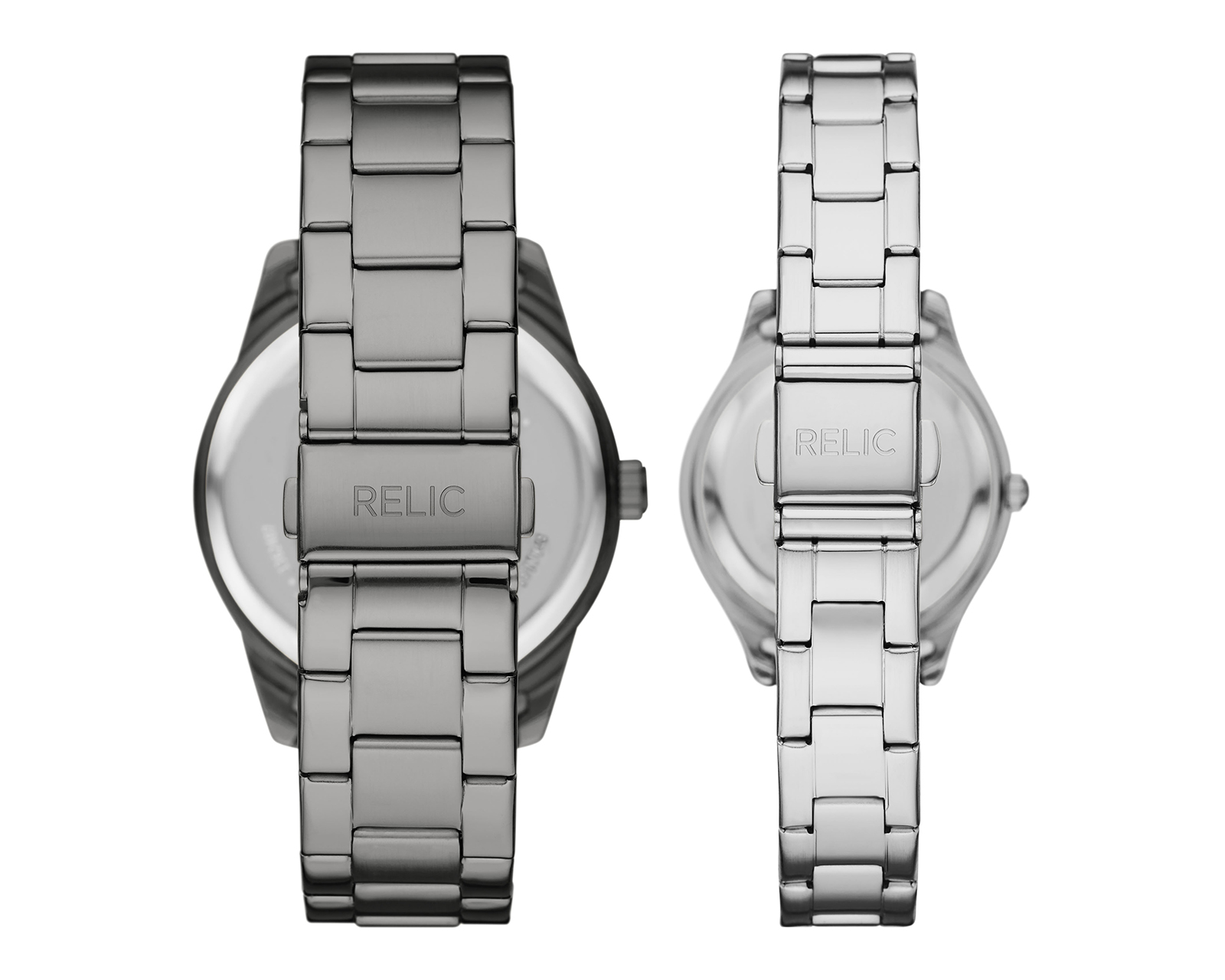 Foto 4 pulgar | Foto 3 | Set de Relojes pareja Mujer y Hombre Relic Negro y Plateado His & Hers ZR97015